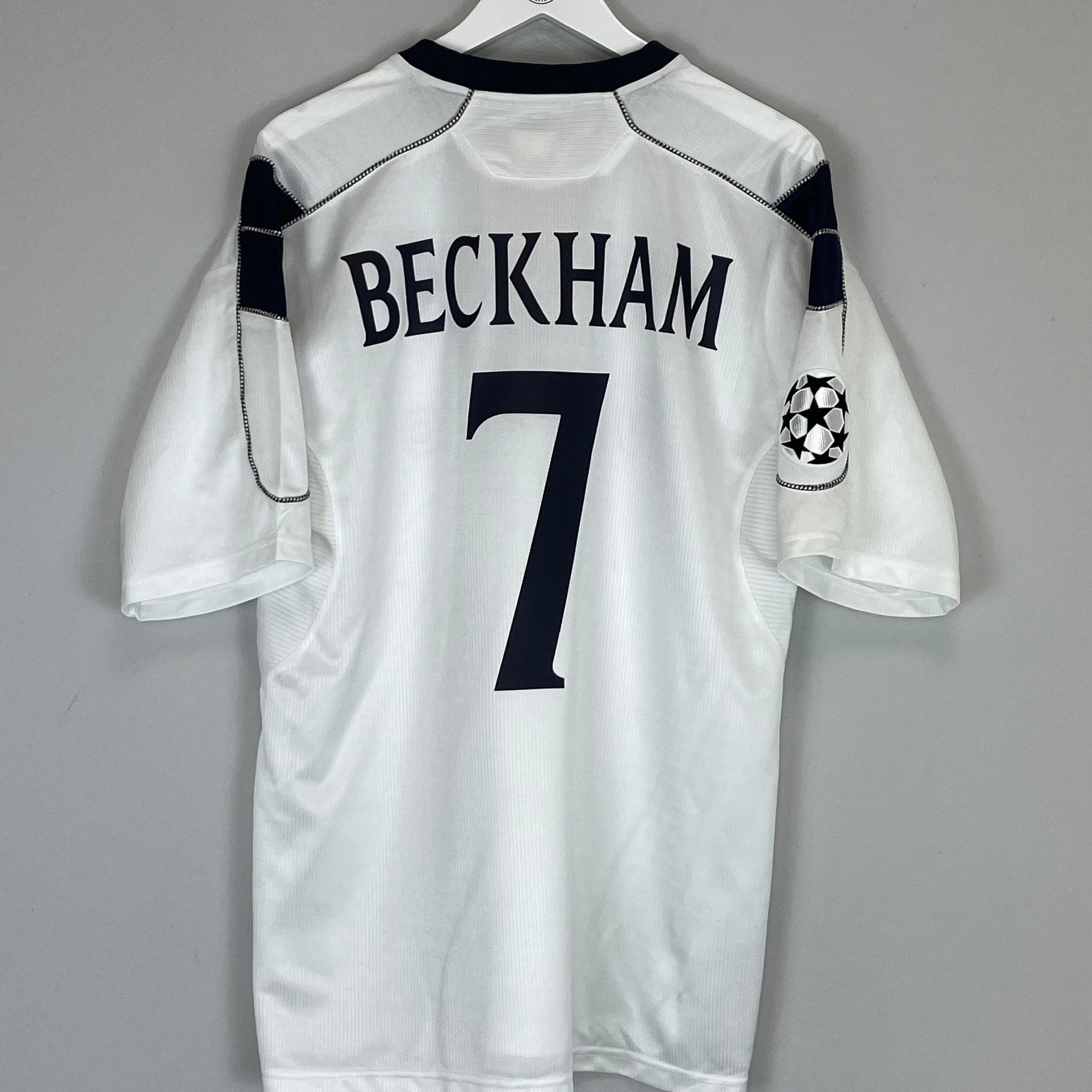 Shop 2000/01 MANCHESTER UNITED BECKHAM #7 C/L AWAY SHIRT (XL) UMBRO, classic football shirts, vintage football shirts & retro soccer jerseys at Cult Kits