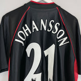 Shop 2002/03 CHARLTON ATHLETIC JOHANSSON #21 AWAY SHIRT (XL) LE COQ, classic football shirts, vintage football shirts & retro soccer jerseys at Cult Kits