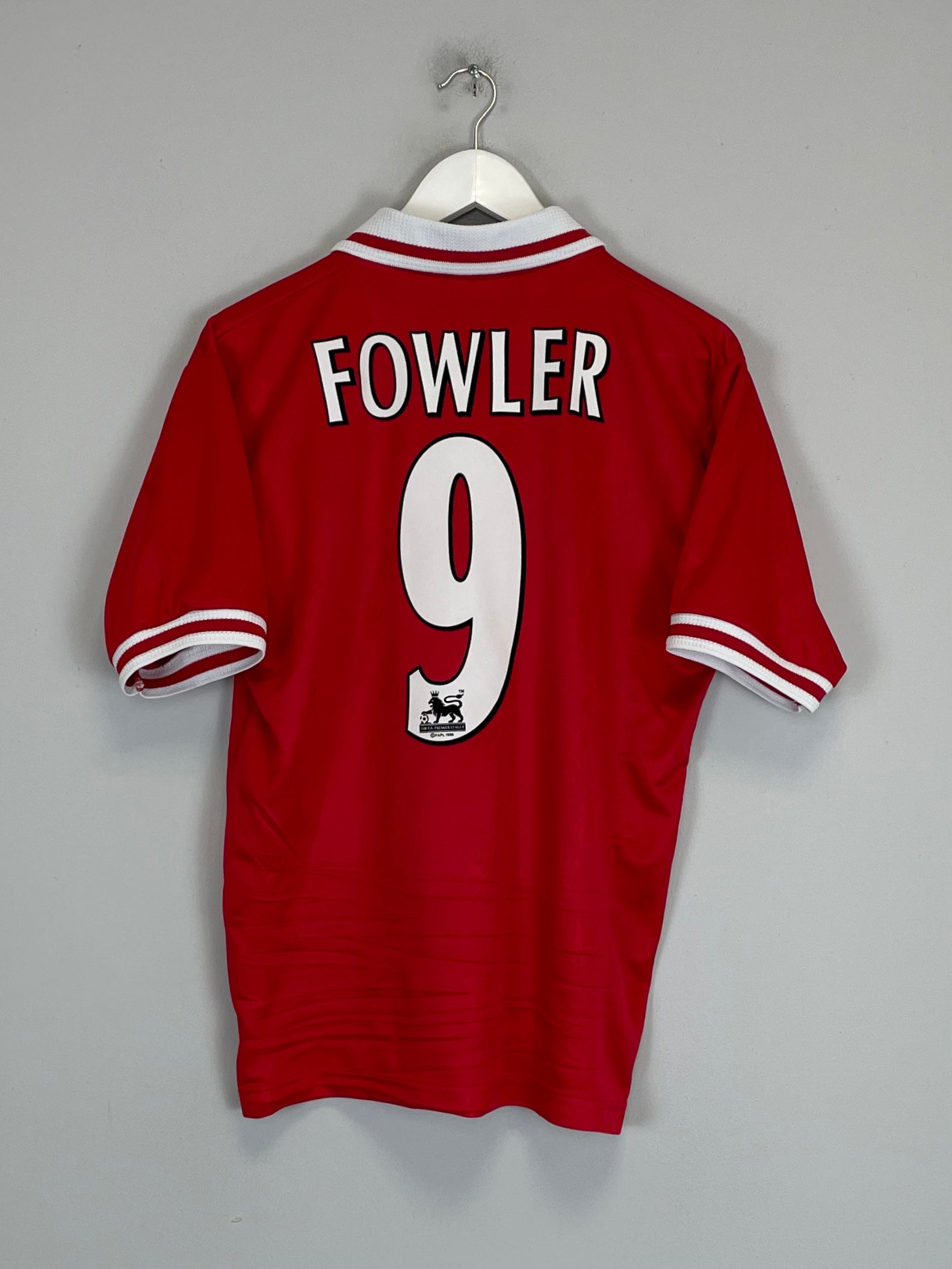 Shop 1996/98 LIVERPOOL FOWLER #9 HOME SHIRT (S) REEBOK, classic football shirts, vintage football shirts & retro soccer jerseys at Cult Kits