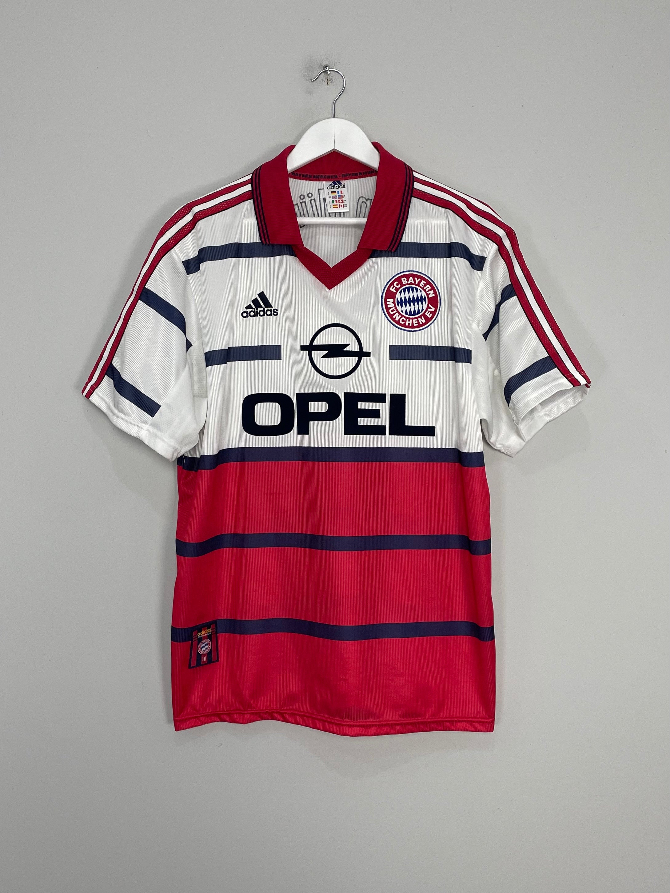Shop 1998/00 BAYERN MUNICH AWAY SHIRT (L) ADIDAS, classic football shirts, vintage football shirts & retro soccer jerseys at Cult Kits