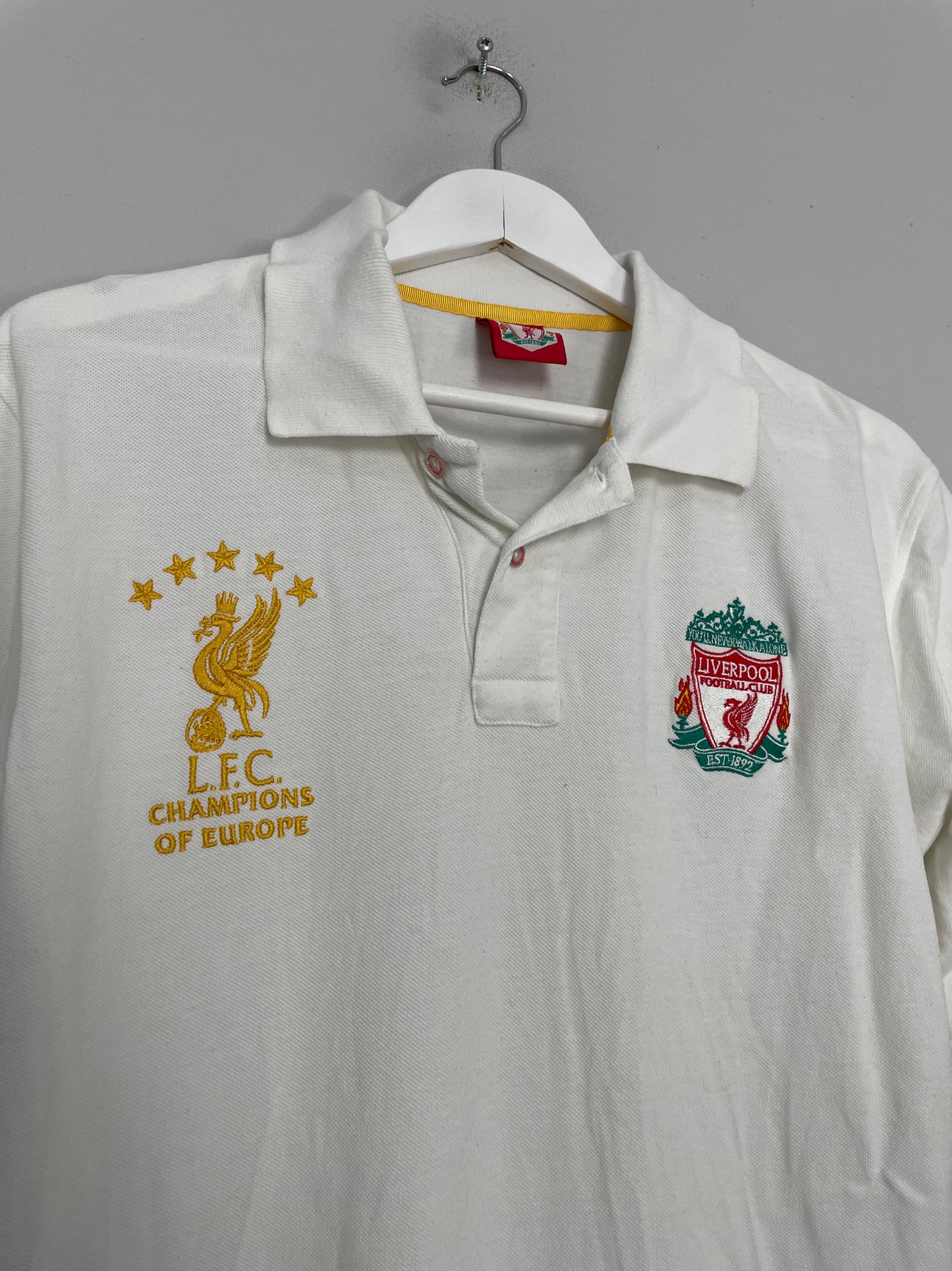 2005/06 LIVERPOOL *CHAMPIONS OF EUROPE* POLO SHIRT (S) OM
