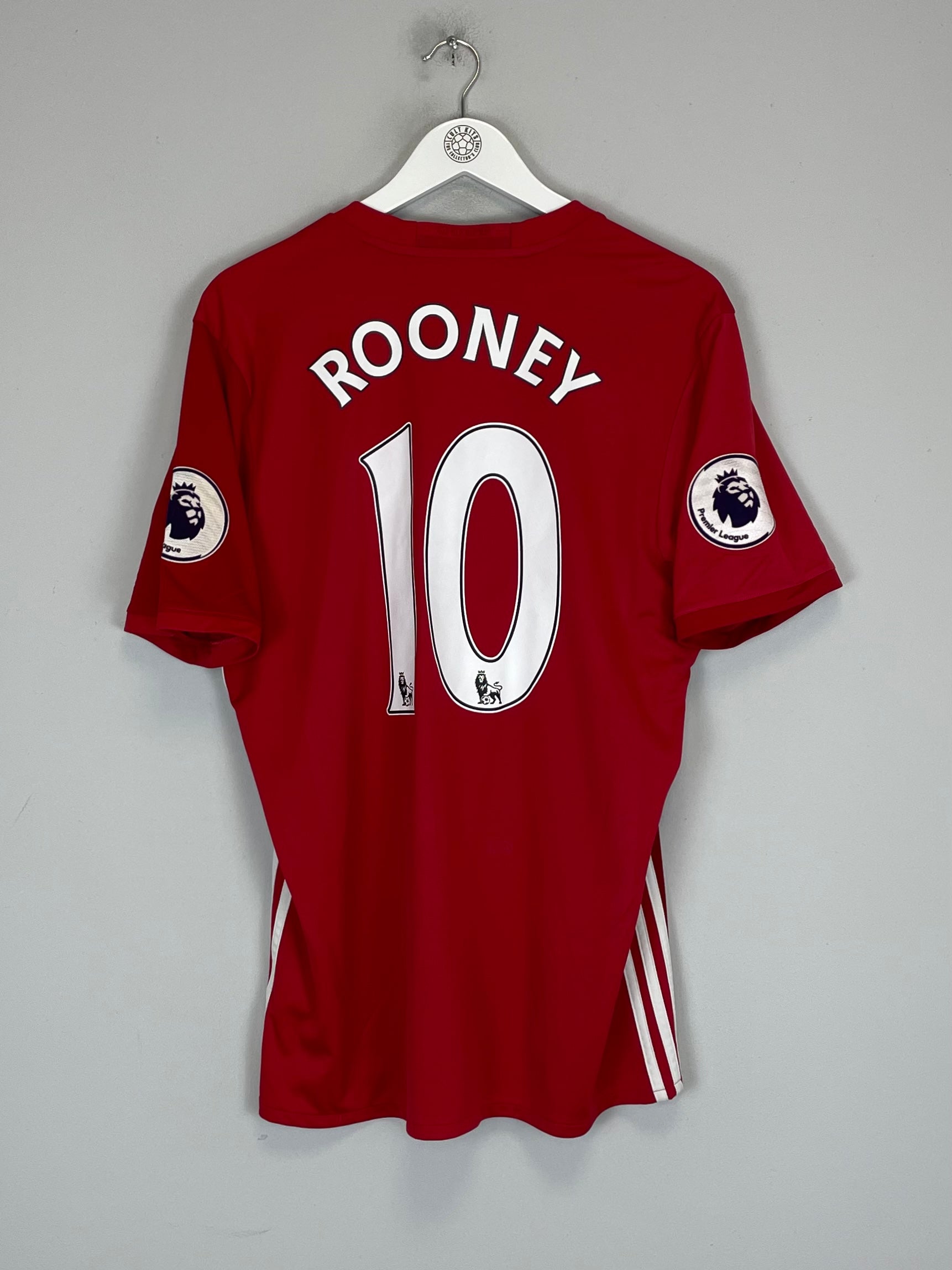 Shop 2016/17 MANCHESTER UNITED ROONEY #10 HOME SHIRT (L) ADIDAS, classic football shirts, vintage football shirts & retro soccer jerseys at Cult Kits