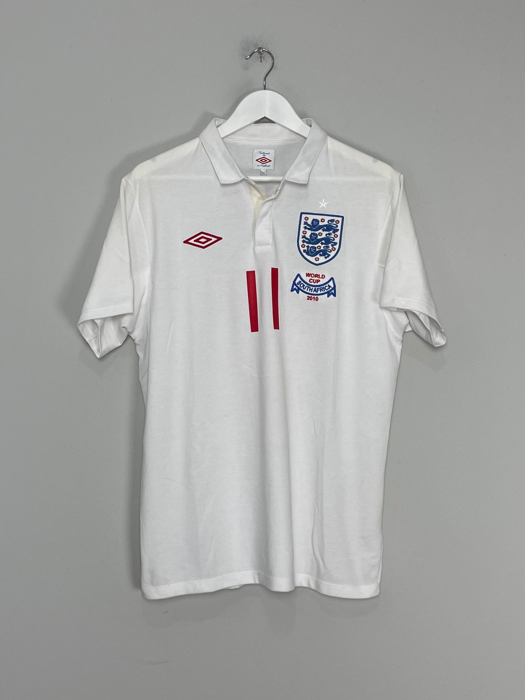 Shop 2009/10 ENGLAND J.COLE #11 HOME SHIRT (L) UMBRO, classic football shirts, vintage football shirts & retro soccer jerseys at Cult Kits