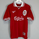 Shop 1996/98 LIVERPOOL FOWLER #9 HOME SHIRT (S) REEBOK, classic football shirts, vintage football shirts & retro soccer jerseys at Cult Kits