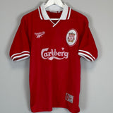 Shop 1996/98 LIVERPOOL FOWLER #9 HOME SHIRT (S) REEBOK, classic football shirts, vintage football shirts & retro soccer jerseys at Cult Kits