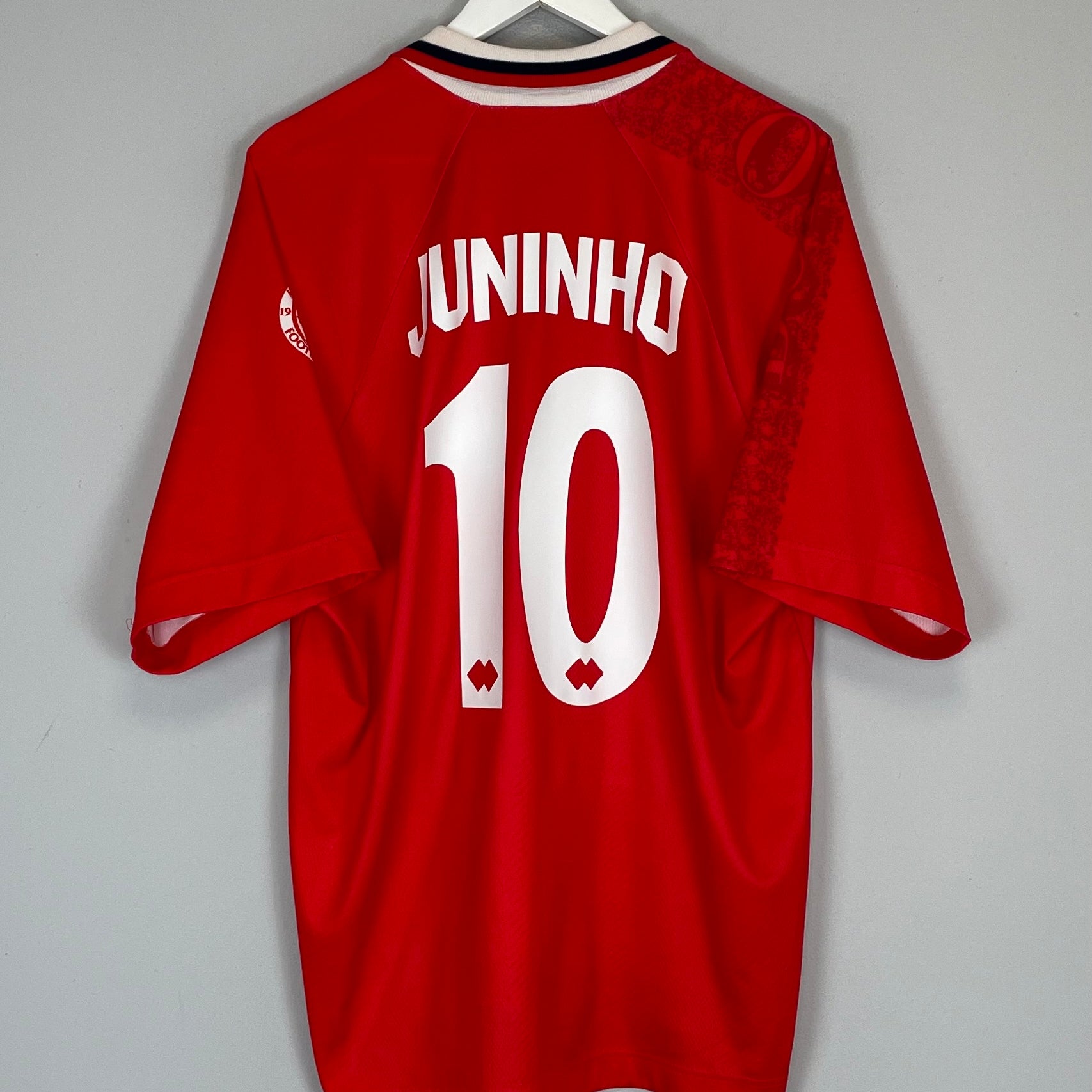 Shop 1996/97 MIDDLESBROUGH JUNINHO #10 HOME SHIRT (L) ERREA, classic football shirts, vintage football shirts & retro soccer jerseys at Cult Kits