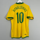 2006/08 BRAZIL RONALDINHO #10 HOME SHIRT (XL) NIKE