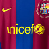 Shop 2007/08 BARCELONA RONALDINHO #10 HOME SHIRT (XL) NIKE, classic football shirts, vintage football shirts & retro soccer jerseys at Cult Kits