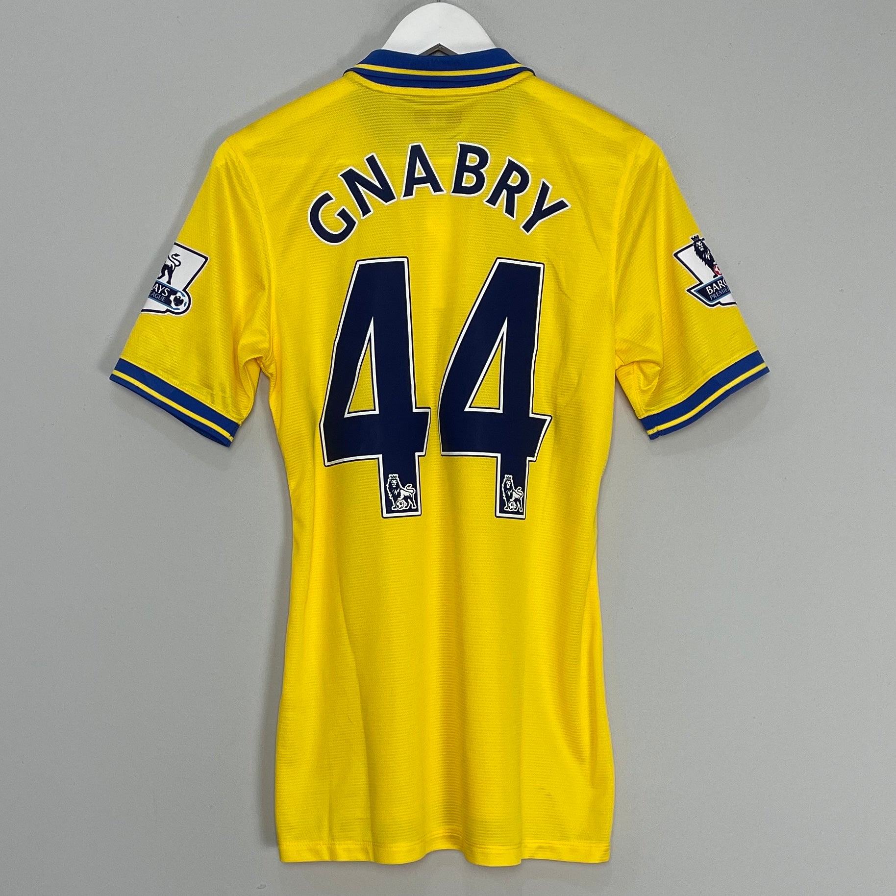 Shop 2013/14 ARSENAL GNABRY #44 *PLAYER ISSUE* AWAY SHIRT (M) NIKE, classic football shirts, vintage football shirts & retro soccer jerseys at Cult Kits