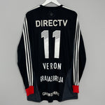 Shop 2012/13 ESTUDIANTES VERON #11 L/S AWAY SHIRT (XL) ADIDAS, classic football shirts, vintage football shirts & retro soccer jerseys at Cult Kits