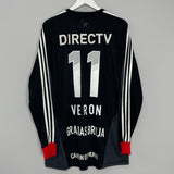 Shop 2012/13 ESTUDIANTES VERON #11 L/S AWAY SHIRT (XL) ADIDAS, classic football shirts, vintage football shirts & retro soccer jerseys at Cult Kits