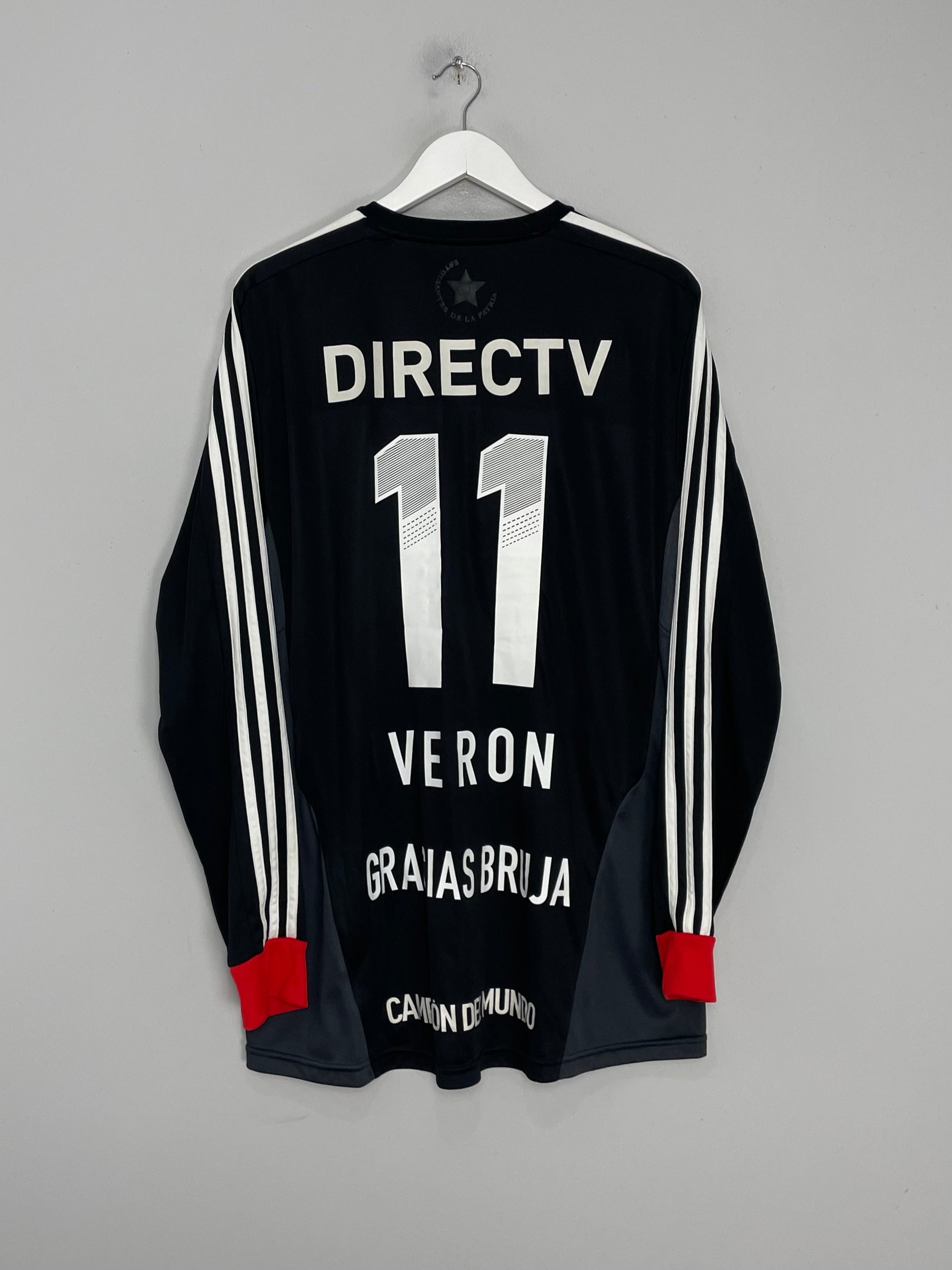 Shop 2012/13 ESTUDIANTES VERON #11 L/S AWAY SHIRT (XL) ADIDAS, classic football shirts, vintage football shirts & retro soccer jerseys at Cult Kits
