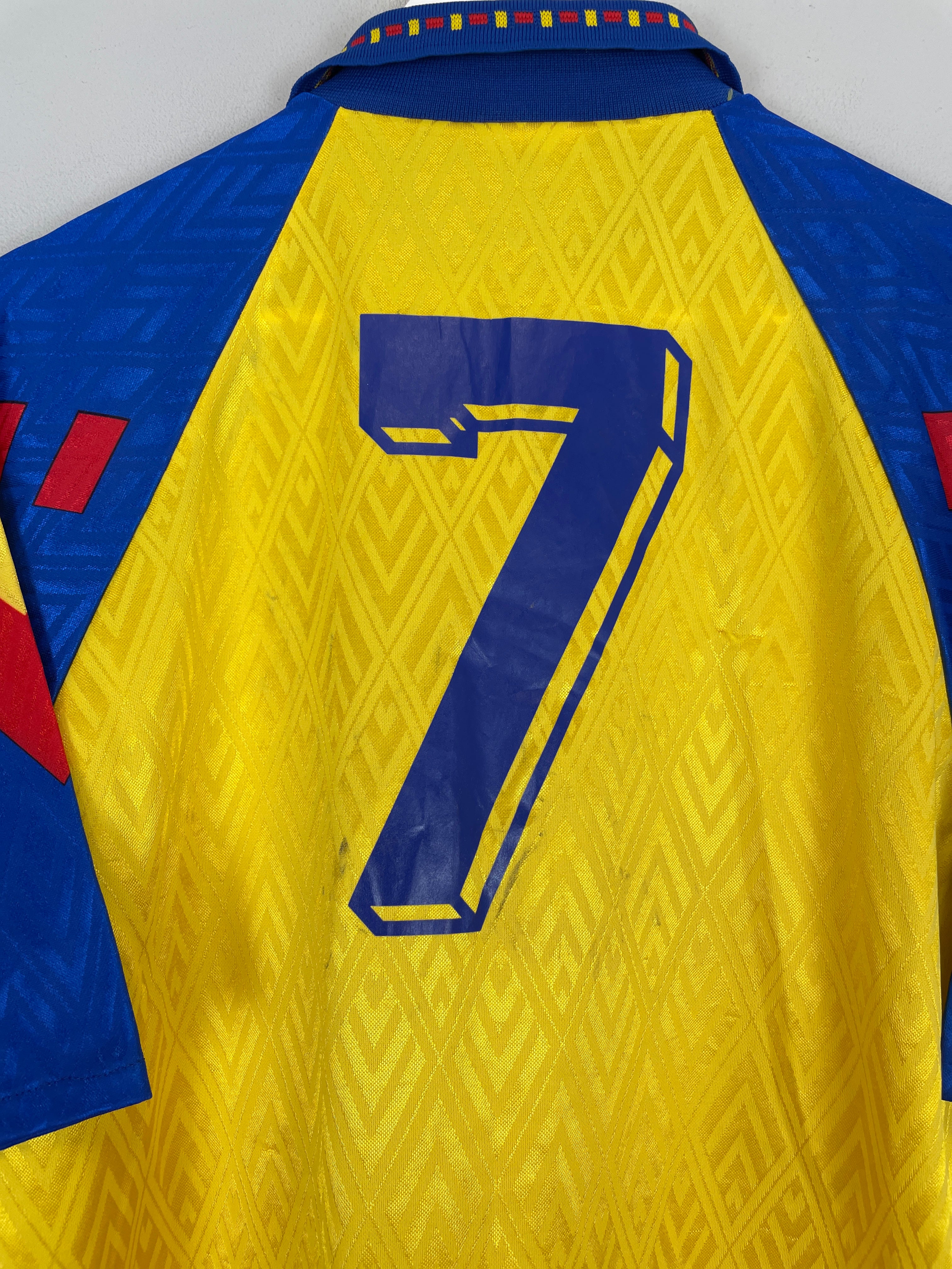 Shop 1991/92 FARNBOROUGH TOWN #7 HOME SHIRT (L) PRO STAR, classic football shirts, vintage football shirts & retro soccer jerseys at Cult Kits