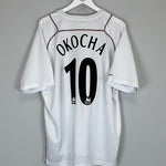 Shop 2003/05 BOLTON WANDERERS OKOCHA #10 HOME SHIRT (XL) REEBOK, classic football shirts, vintage football shirts & retro soccer jerseys at Cult Kits