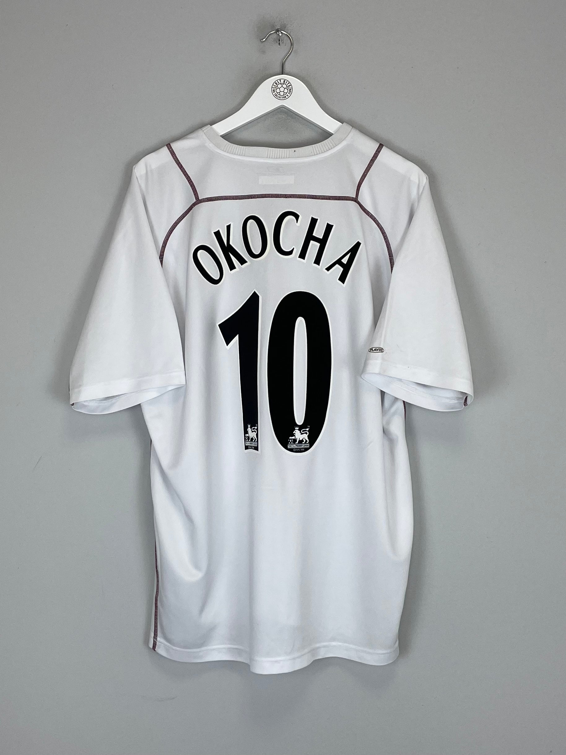 Shop 2003/05 BOLTON WANDERERS OKOCHA #10 HOME SHIRT (XL) REEBOK, classic football shirts, vintage football shirts & retro soccer jerseys at Cult Kits
