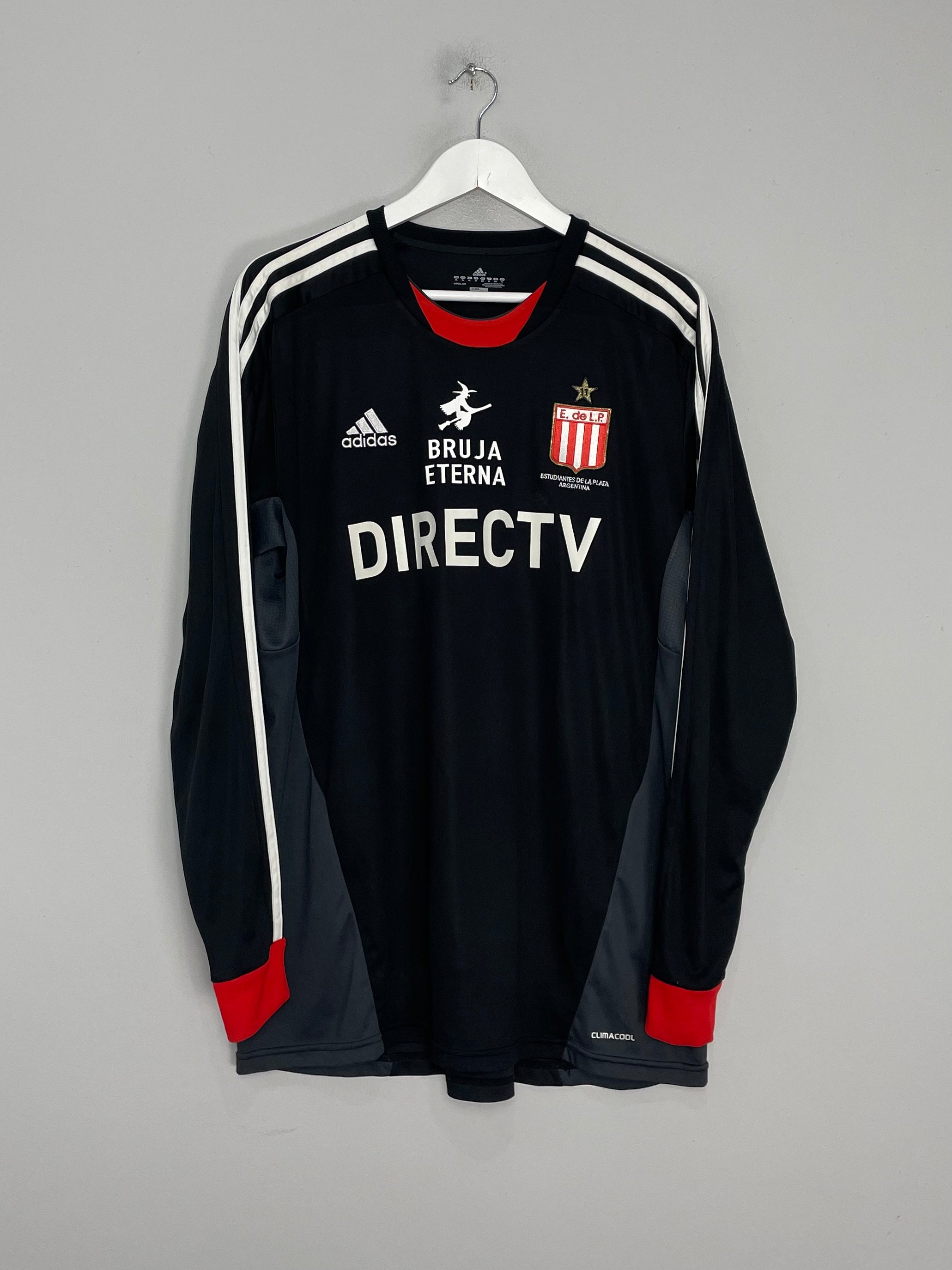 Shop 2012/13 ESTUDIANTES VERON #11 L/S AWAY SHIRT (XL) ADIDAS, classic football shirts, vintage football shirts & retro soccer jerseys at Cult Kits