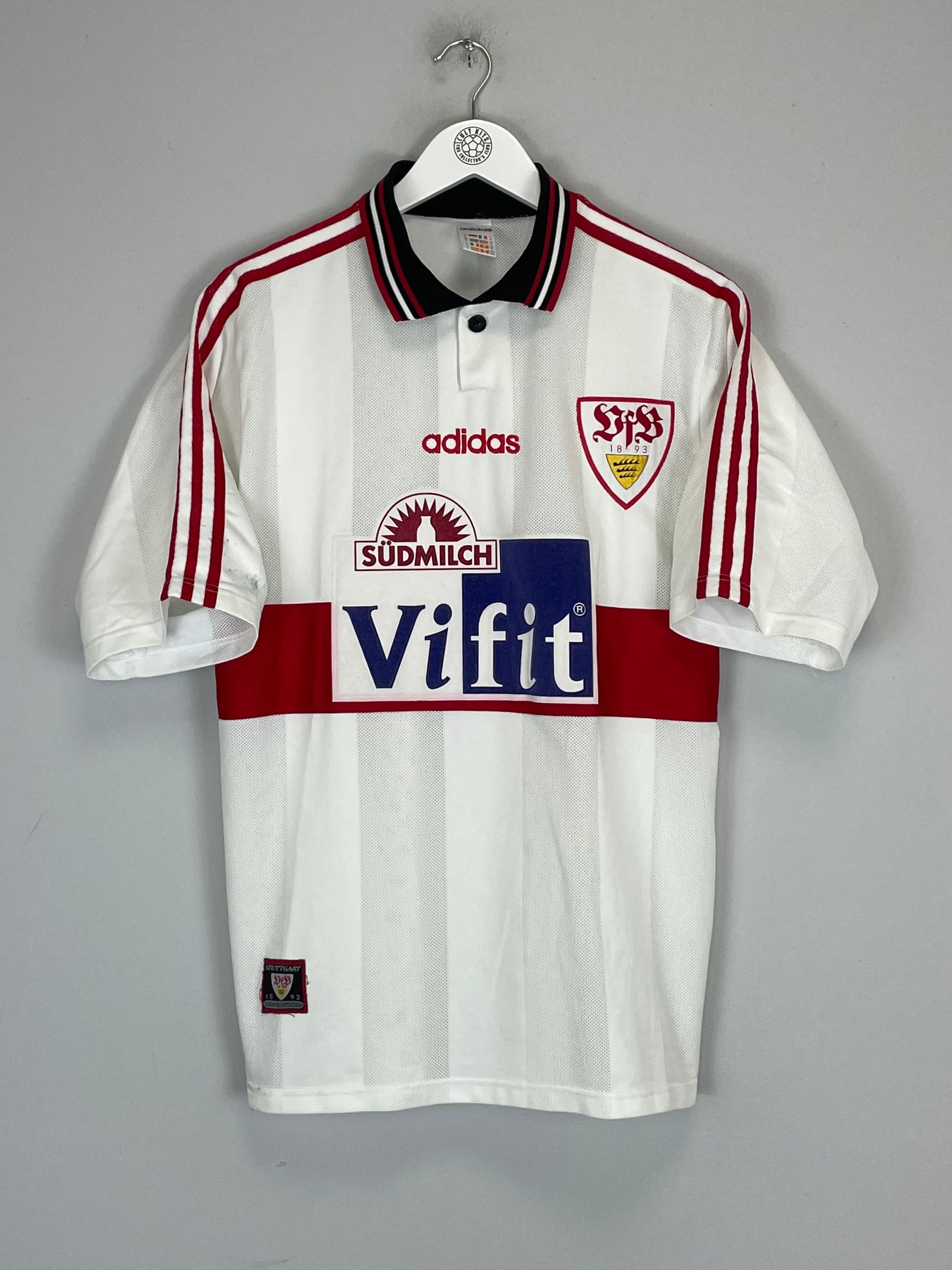 Shop 1996/97 STUTTGART HOME SHIRT (M) ADIDAS, classic football shirts, vintage football shirts & retro soccer jerseys at Cult Kits