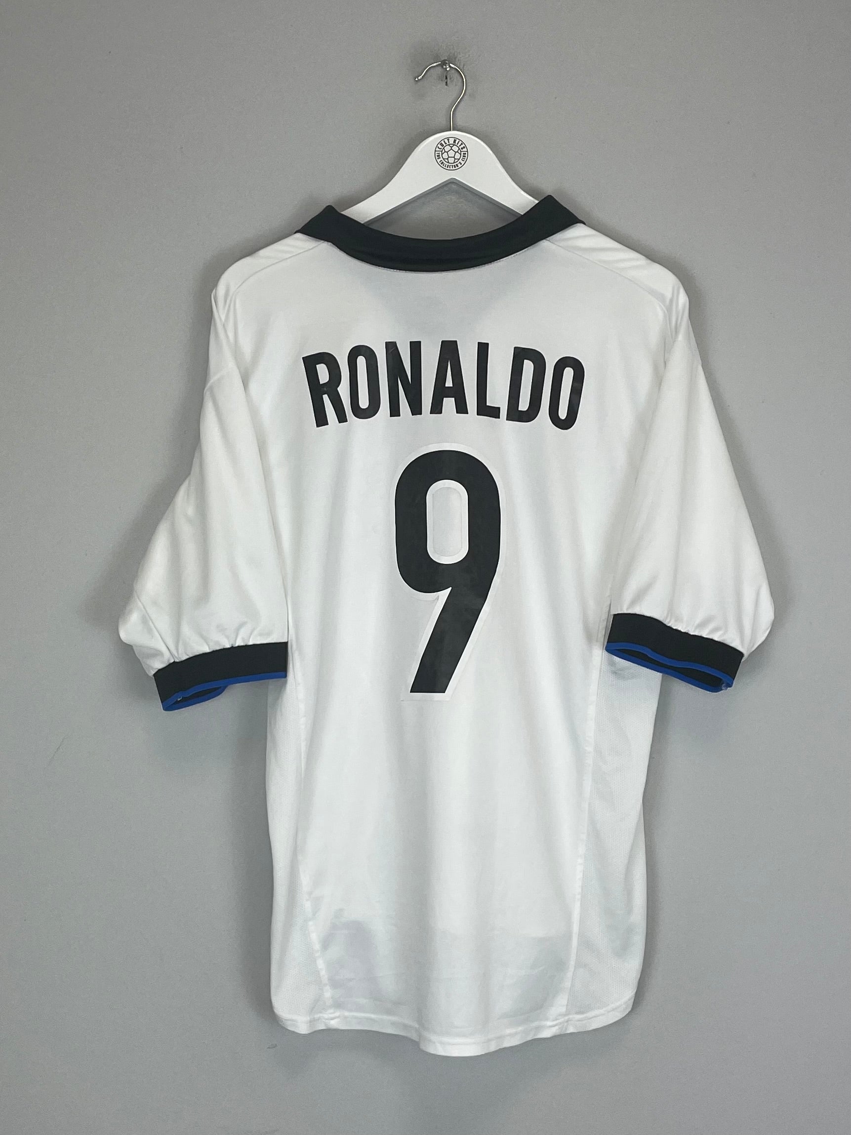 1998/99 Inter Milan Ronaldo #9 away shirt by Nike, size L, vintage football shirt in excellent condition.
