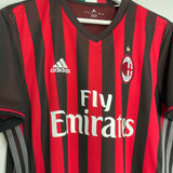 Shop 2016/17 AC MILAN HOME SHIRT (L) ADIDAS, classic football shirts, vintage football shirts & retro soccer jerseys at Cult Kits