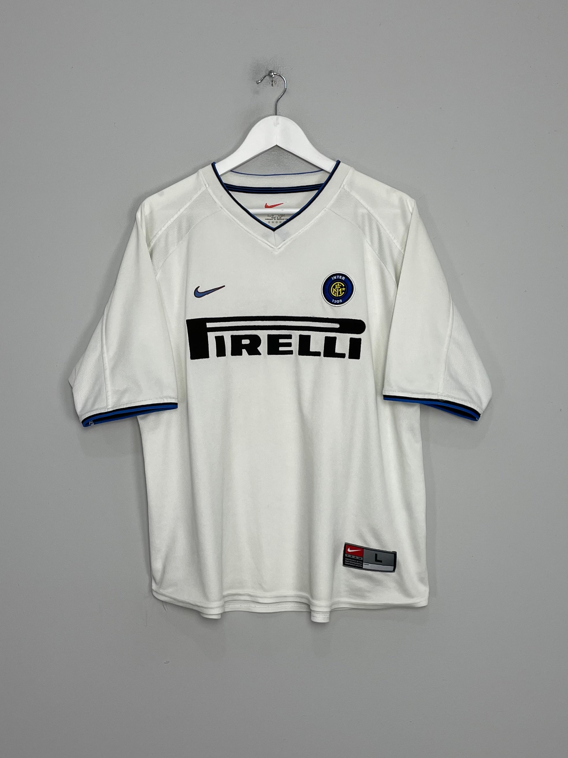 Shop 1999/00 INTER MILAN AWAY SHIRT (L) NIKE, classic football shirts, vintage football shirts & retro soccer jerseys at Cult Kits