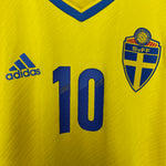 Shop 2016/17 SWEDEN #10 *PLAYER ISSUE* HOME SHIRT (M) ADIDAS, classic football shirts, vintage football shirts & retro soccer jerseys at Cult Kits