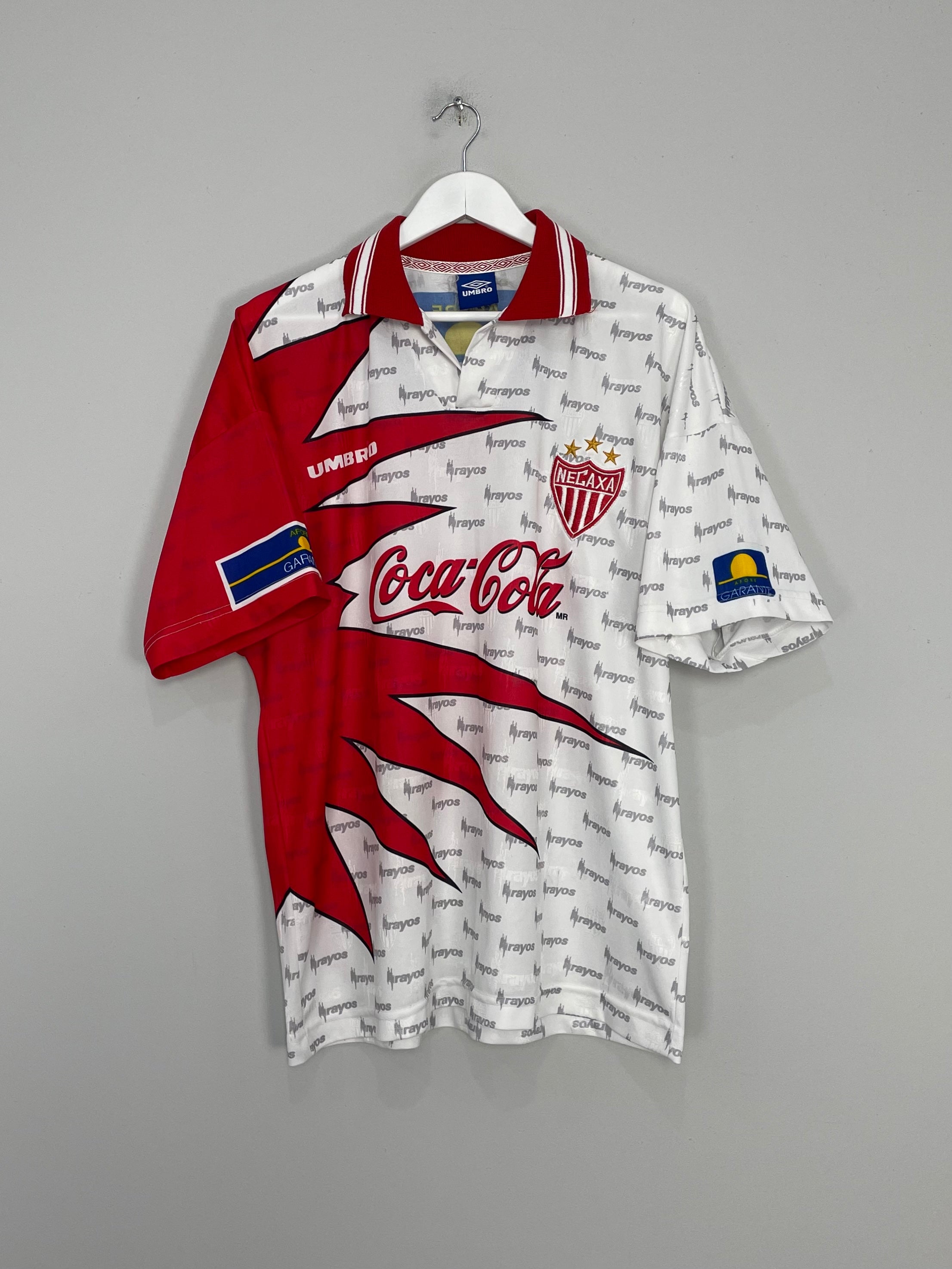 Shop 1998/99 NECAXA HOME SHIRT (L) UMBRO, classic football shirts, vintage football shirts & retro soccer jerseys at Cult Kits