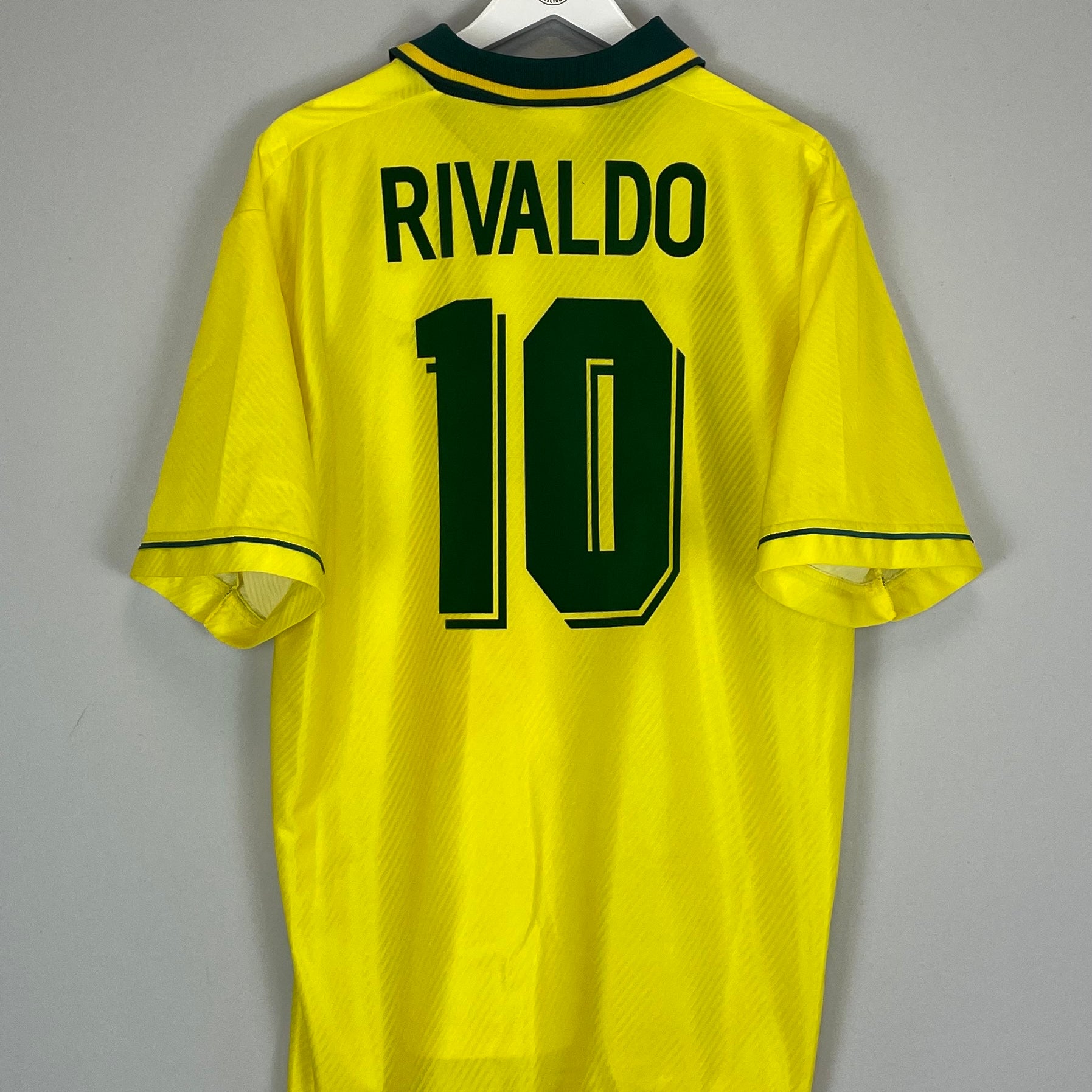 Shop 1994 BRAZIL RIVALDO #10 HOME SHIRT (XL) UMBRO, classic football shirts, vintage football shirts & retro soccer jerseys at Cult Kits