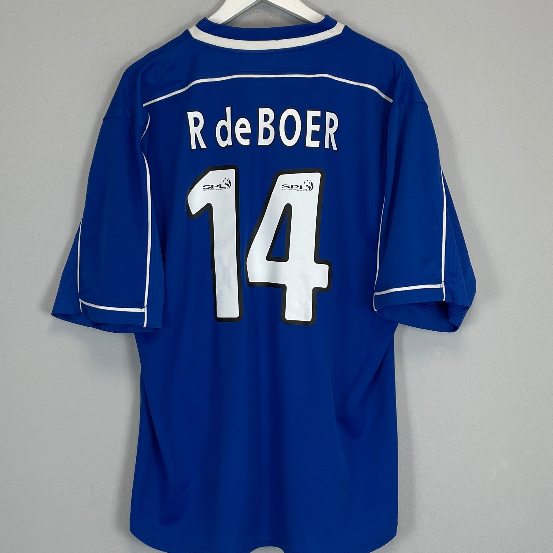 Shop 1999/01 RANGERS R DE BOER #14 HOME SHIRT (XL) NIKE, classic football shirts, vintage football shirts & retro soccer jerseys at Cult Kits