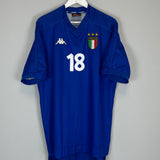Shop 1998/99 ITALY #18 HOME SHIRT (XL) KAPPA, classic football shirts, vintage football shirts & retro soccer jerseys at Cult Kits