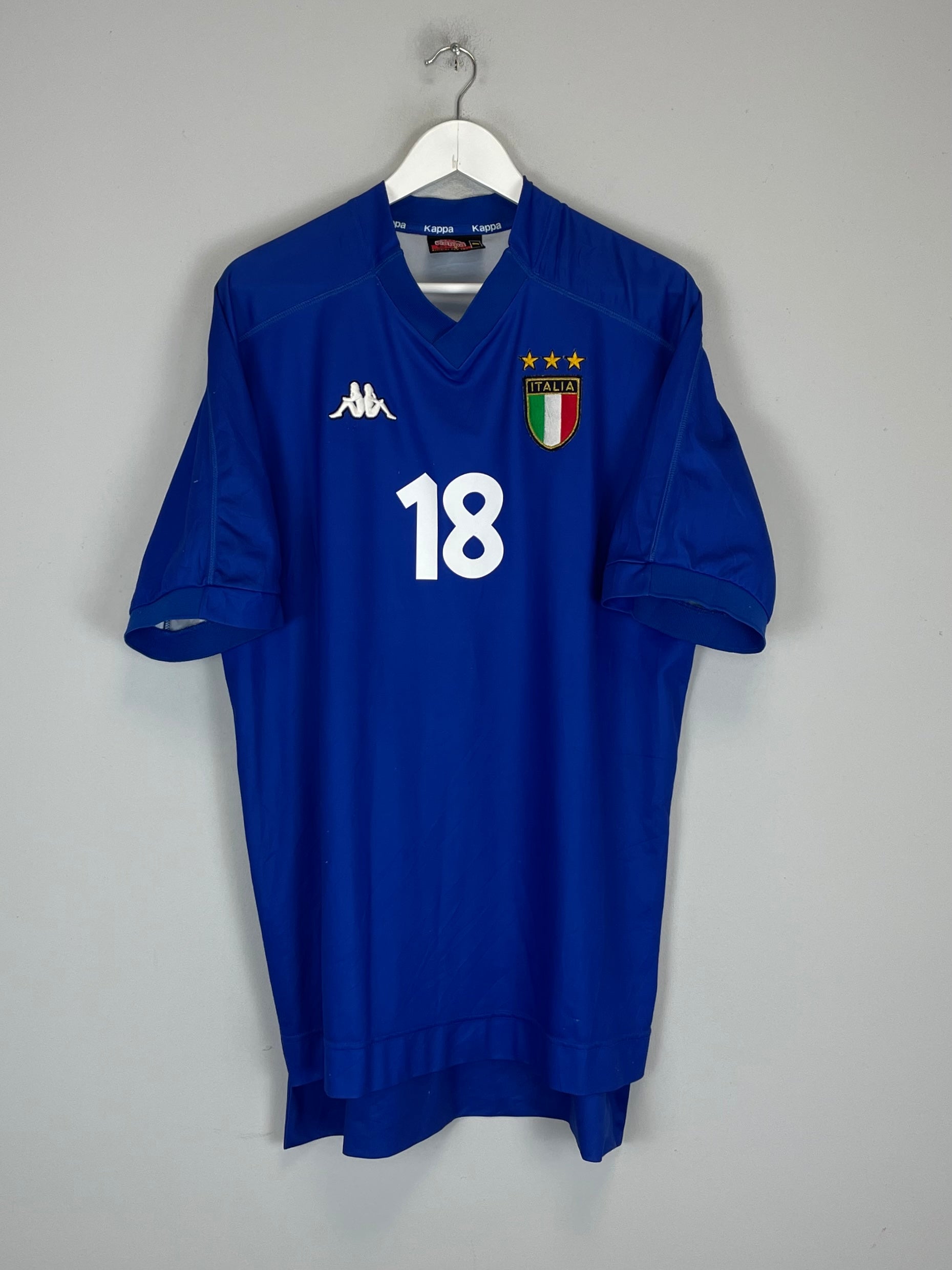 Shop 1998/99 ITALY #18 HOME SHIRT (XL) KAPPA, classic football shirts, vintage football shirts & retro soccer jerseys at Cult Kits