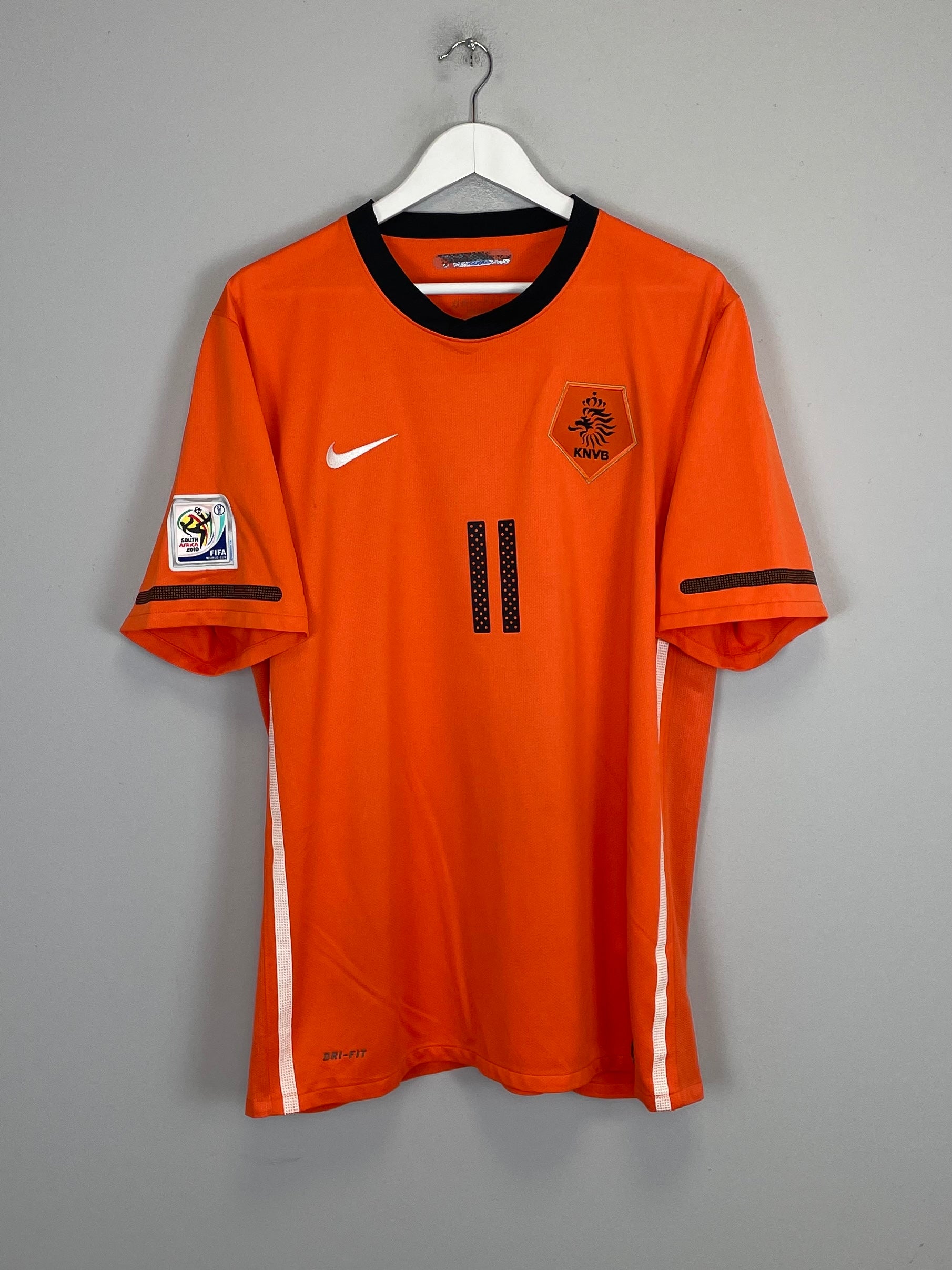 Shop 2010/11 NETHERLANDS ROBBEN #11 HOME SHIRT (XL) NIKE, classic football shirts, vintage football shirts & retro soccer jerseys at Cult Kits