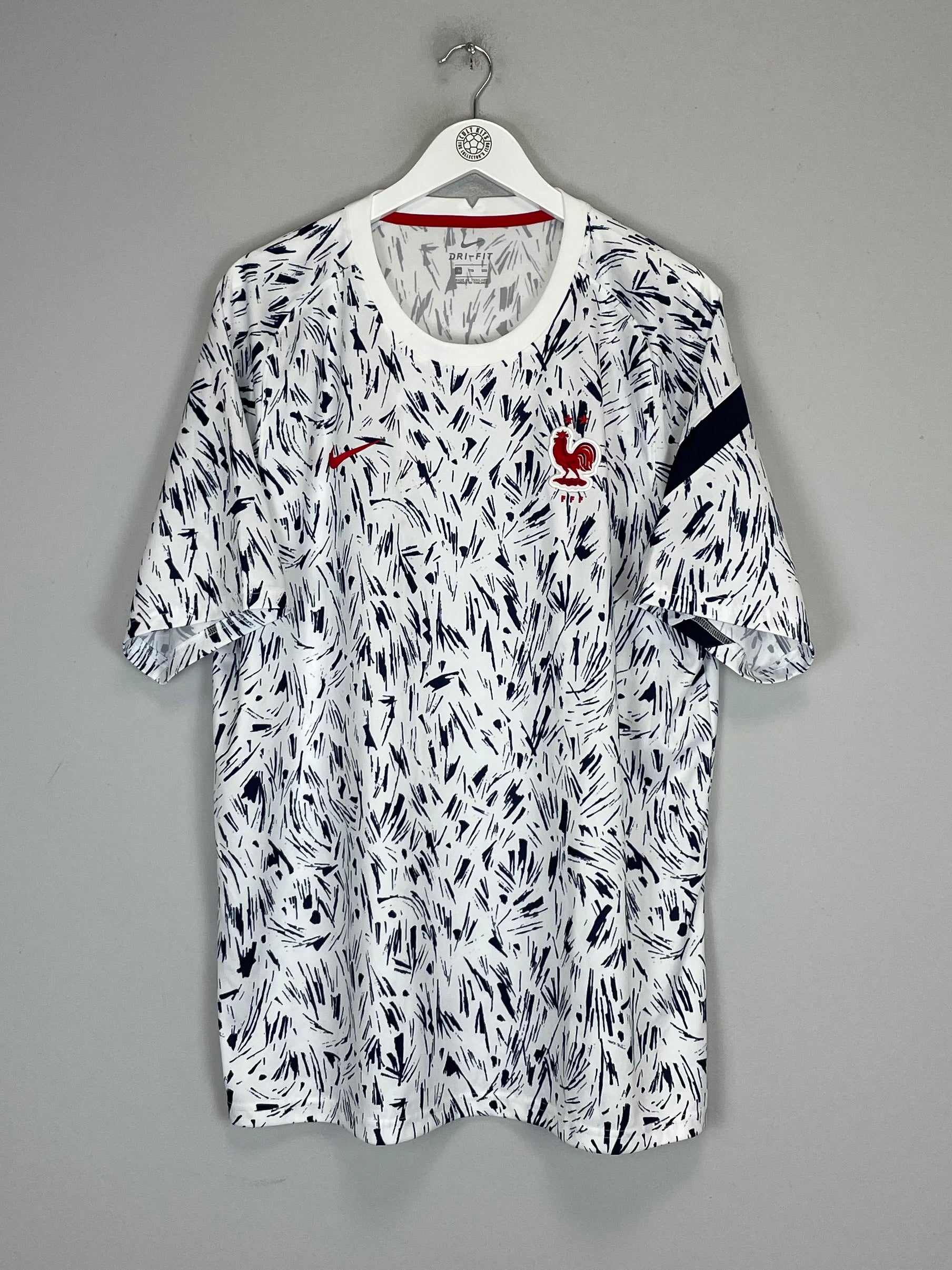 Shop 2020/21 FRANCE PRE-MATCH SHIRT (XXL) NIKE, classic football shirts, vintage football shirts & retro soccer jerseys at Cult Kits