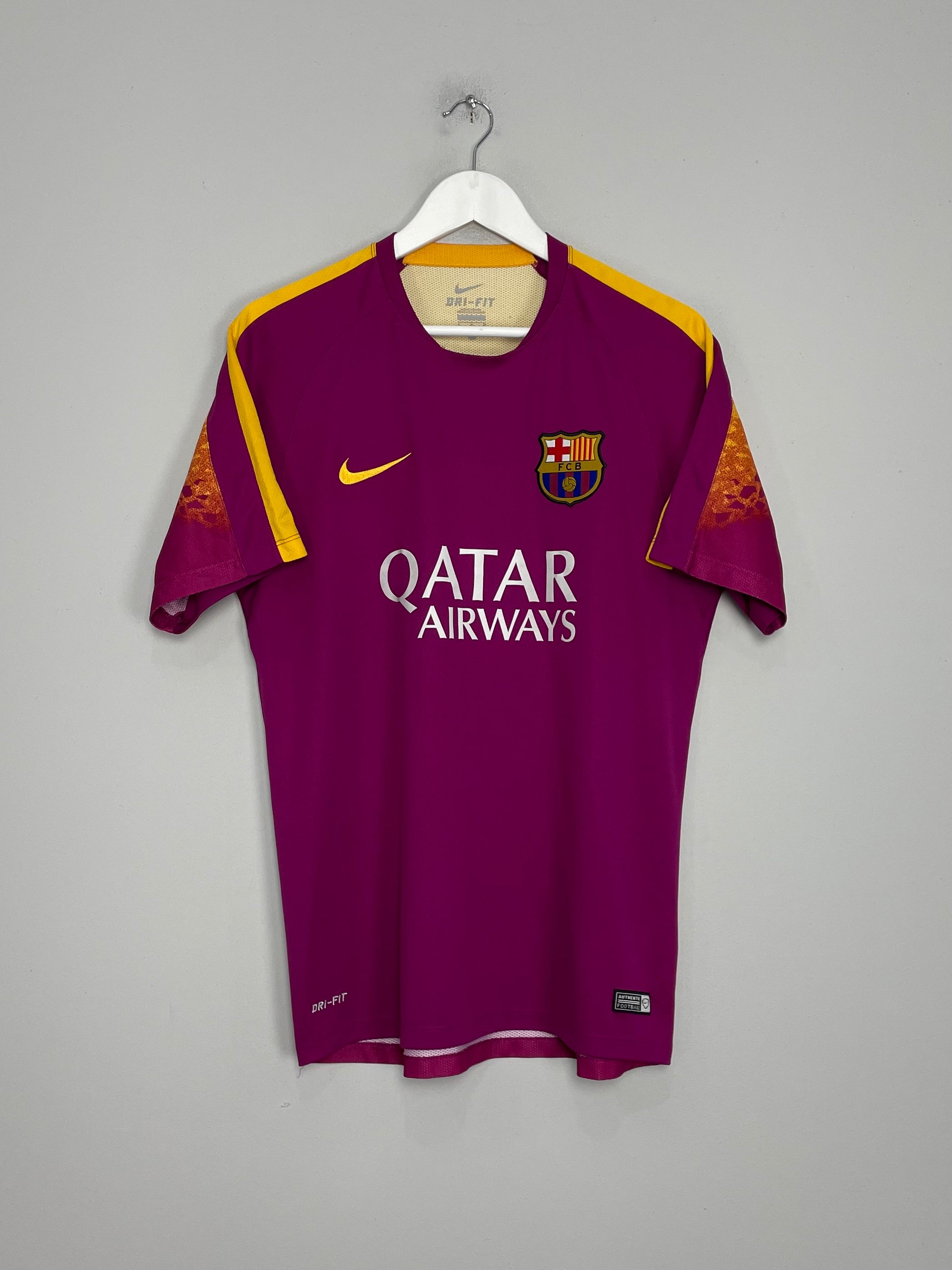 Shop 2015/16 BARCELONA TRAINING SHIRT (L) NIKE, classic football shirts, vintage football shirts & retro soccer jerseys at Cult Kits
