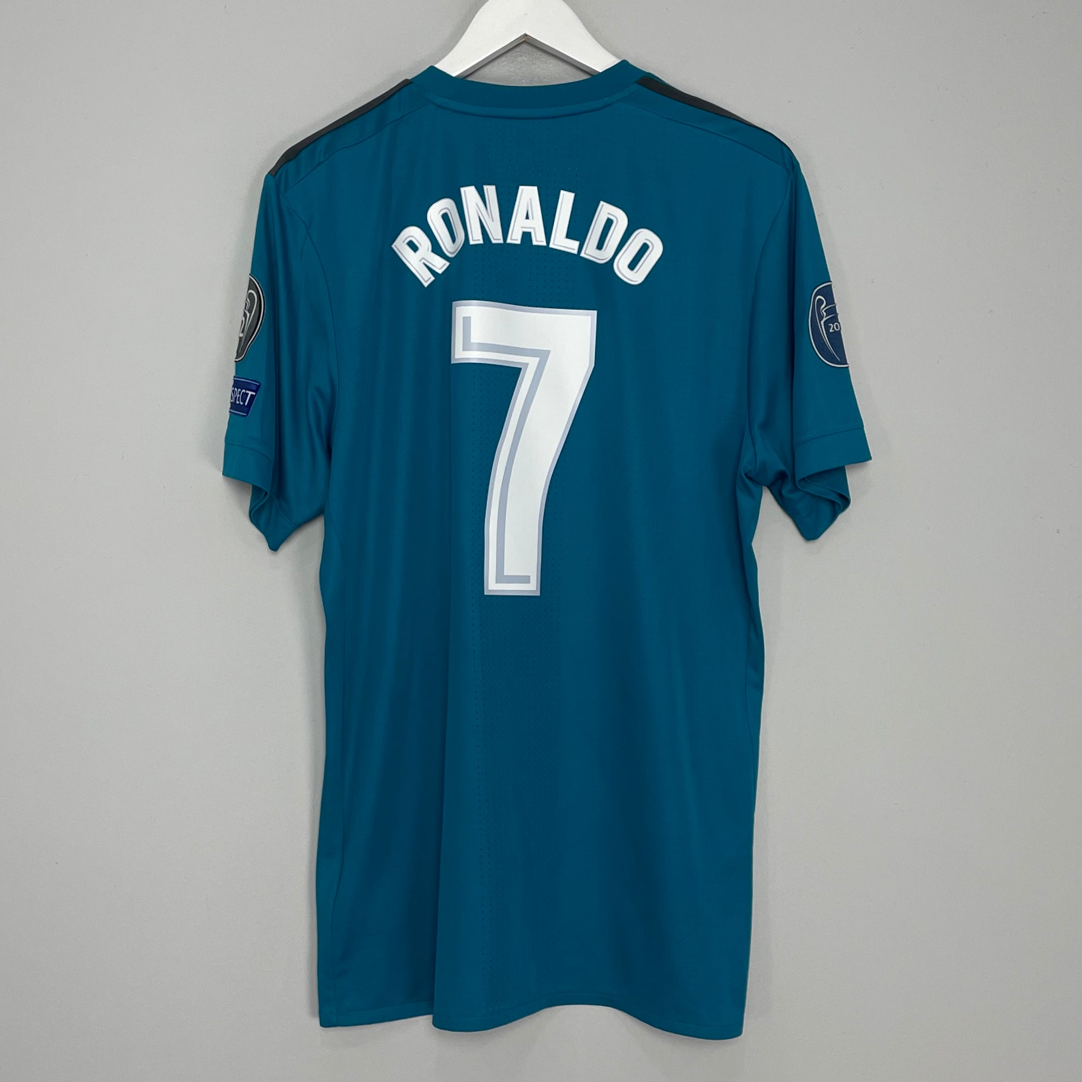 Shop 2017/18 REAL MADRID RONALDO #7 C/L THIRD SHIRT (XL) ADIDAS, classic football shirts, vintage football shirts & retro soccer jerseys at Cult Kits