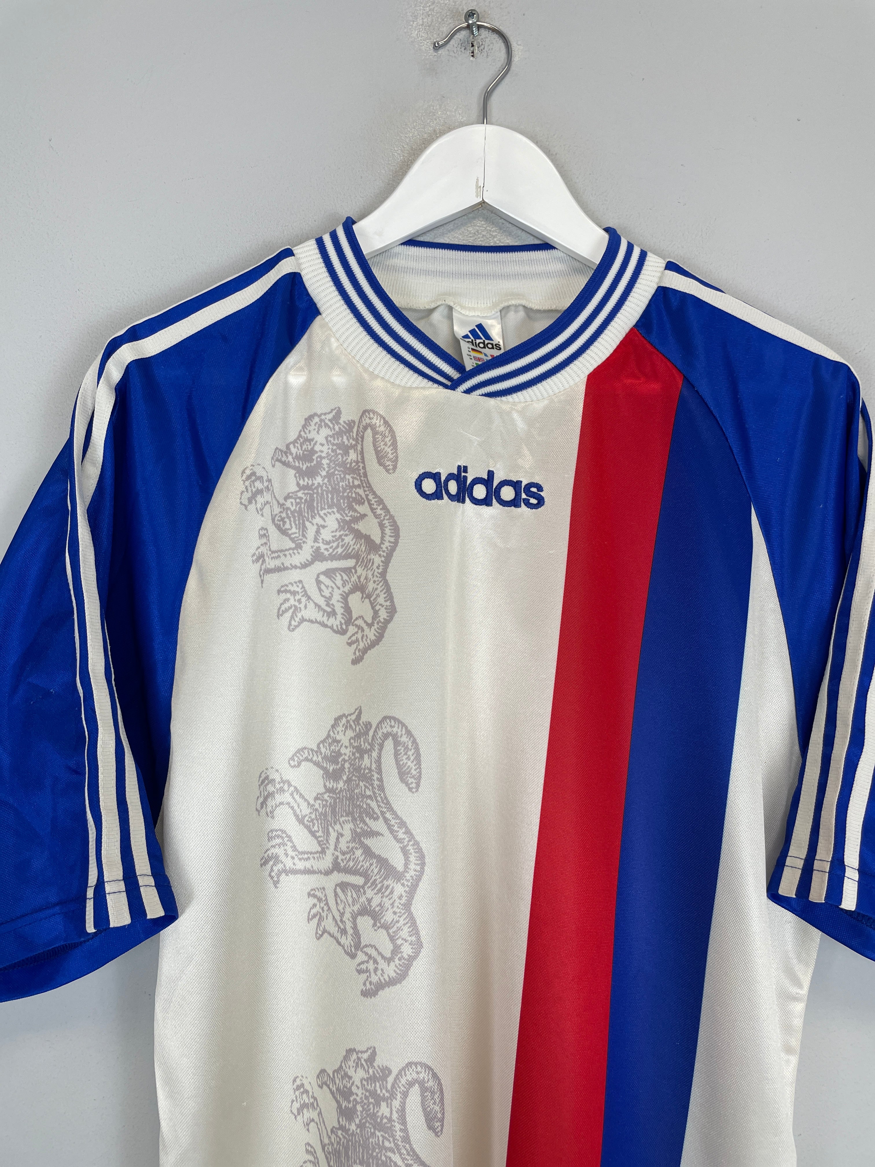 Shop 1996/97 LYON TEMPLATE SHIRT (M) ADIDAS, classic football shirts, vintage football shirts & retro soccer jerseys at Cult Kits