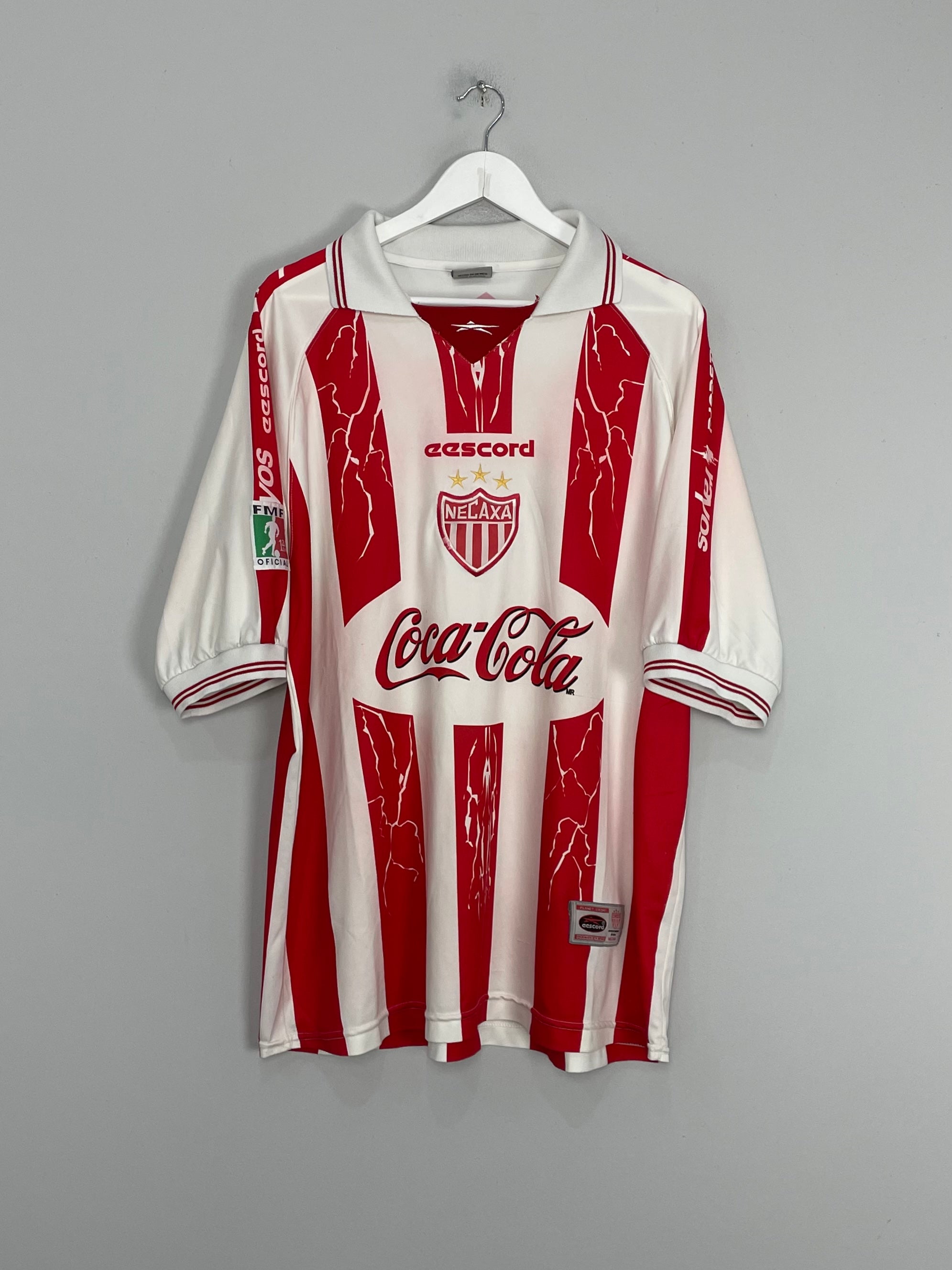 Shop 1999/00 NECAXA HOME SHIRT (XL) EESCORD, classic football shirts, vintage football shirts & retro soccer jerseys at Cult Kits