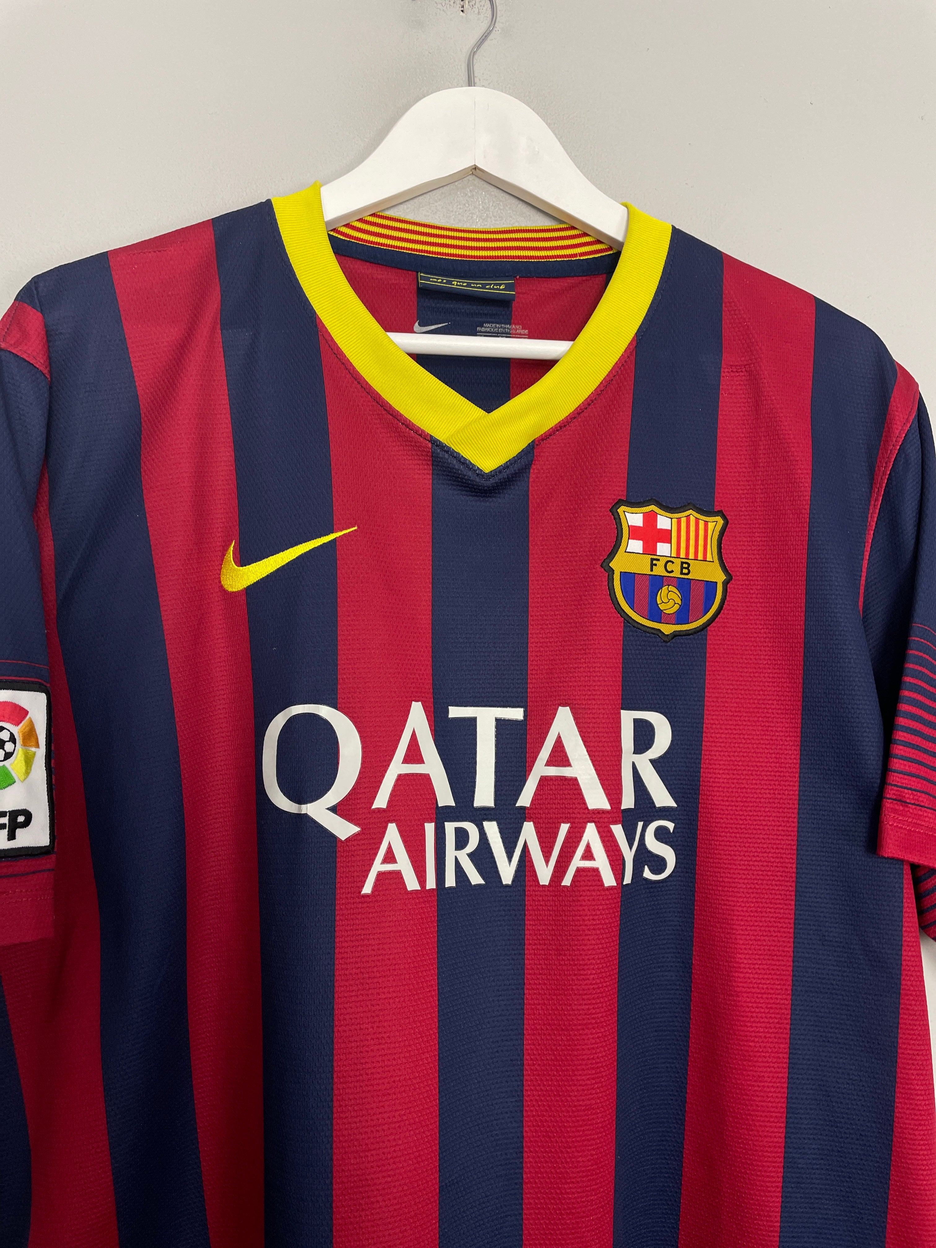 Shop 2013/14 BARCELONA MESSI #10 HOME SHIRT (XL) NIKE, classic football shirts, vintage football shirts & retro soccer jerseys at Cult Kits