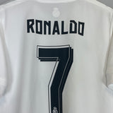 Shop 2015/16 REAL MADRID RONALDO #7 HOME SHIRT (L) ADIDAS, classic football shirts, vintage football shirts & retro soccer jerseys at Cult Kits