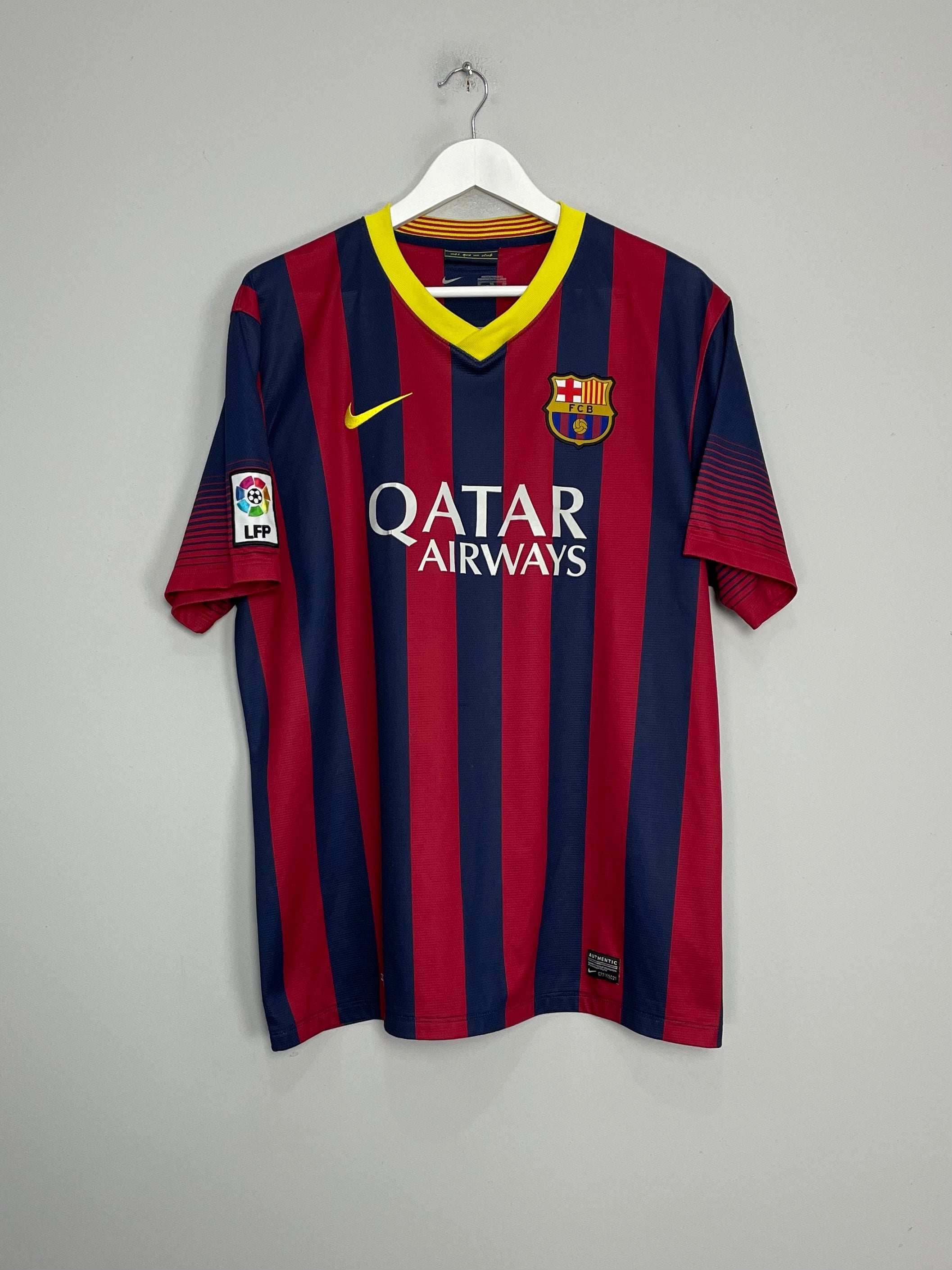 Shop 2013/14 BARCELONA MESSI #10 HOME SHIRT (XL) NIKE, classic football shirts, vintage football shirts & retro soccer jerseys at Cult Kits