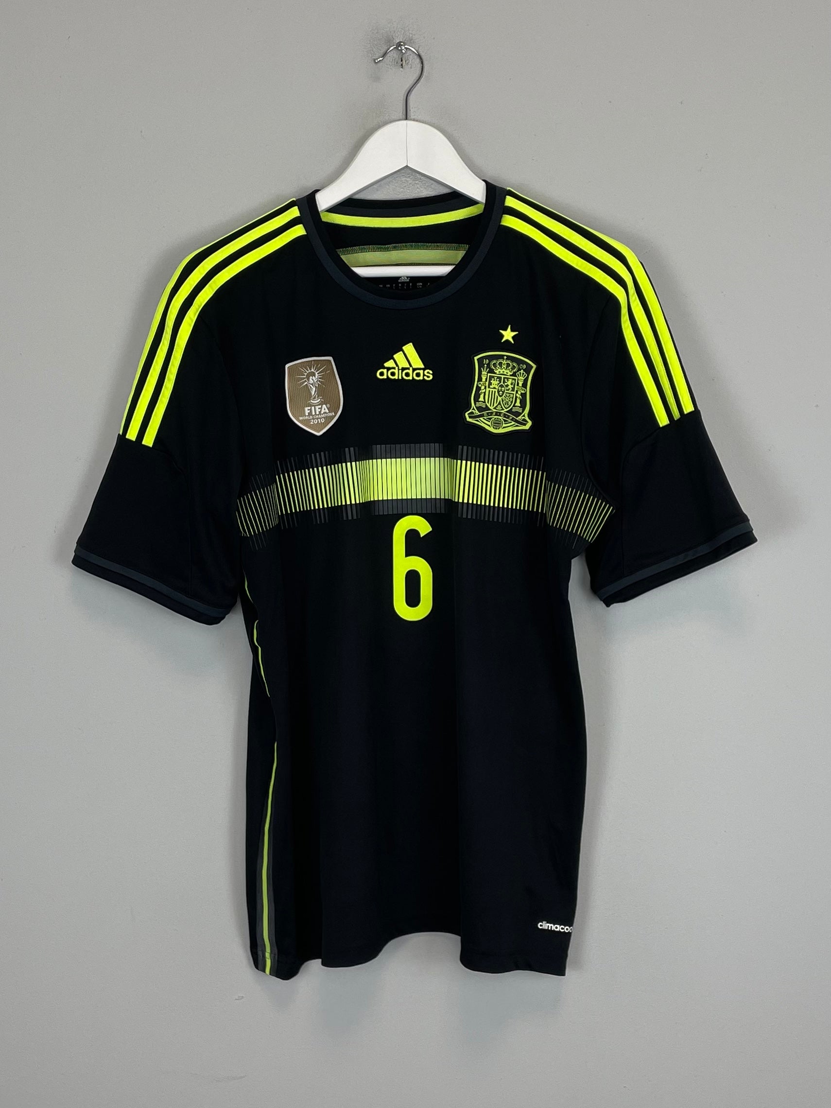 Shop 2013/15 SPAIN A.INIESTA #6 AWAY SHIRT (L) ADIDAS, classic football shirts, vintage football shirts & retro soccer jerseys at Cult Kits