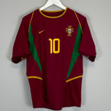 Shop 2002/04 PORTUGAL RUI COSTA #10 HOME SHIRT (S) NIKE, classic football shirts, vintage football shirts & retro soccer jerseys at Cult Kits