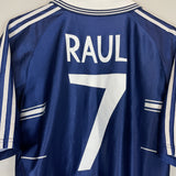 1998/99 REAL MADRID RAUL #7 AWAY SHIRT (M) ADIDAS