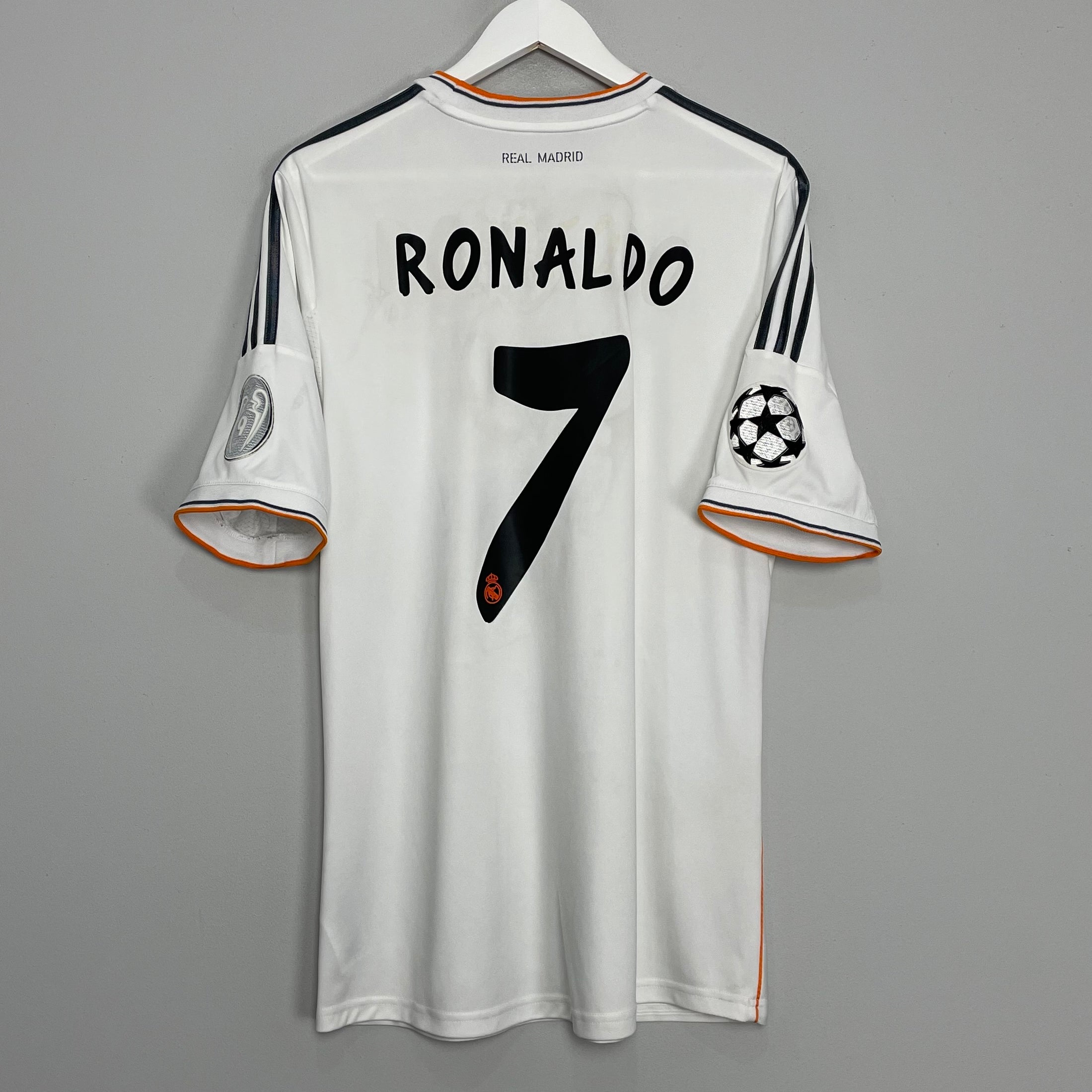Shop 2013/14 REAL MADRID RONALDO #7 *CL FINAL* HOME SHIRT (L) ADIDAS, classic football shirts, vintage football shirts & retro soccer jerseys at Cult Kits