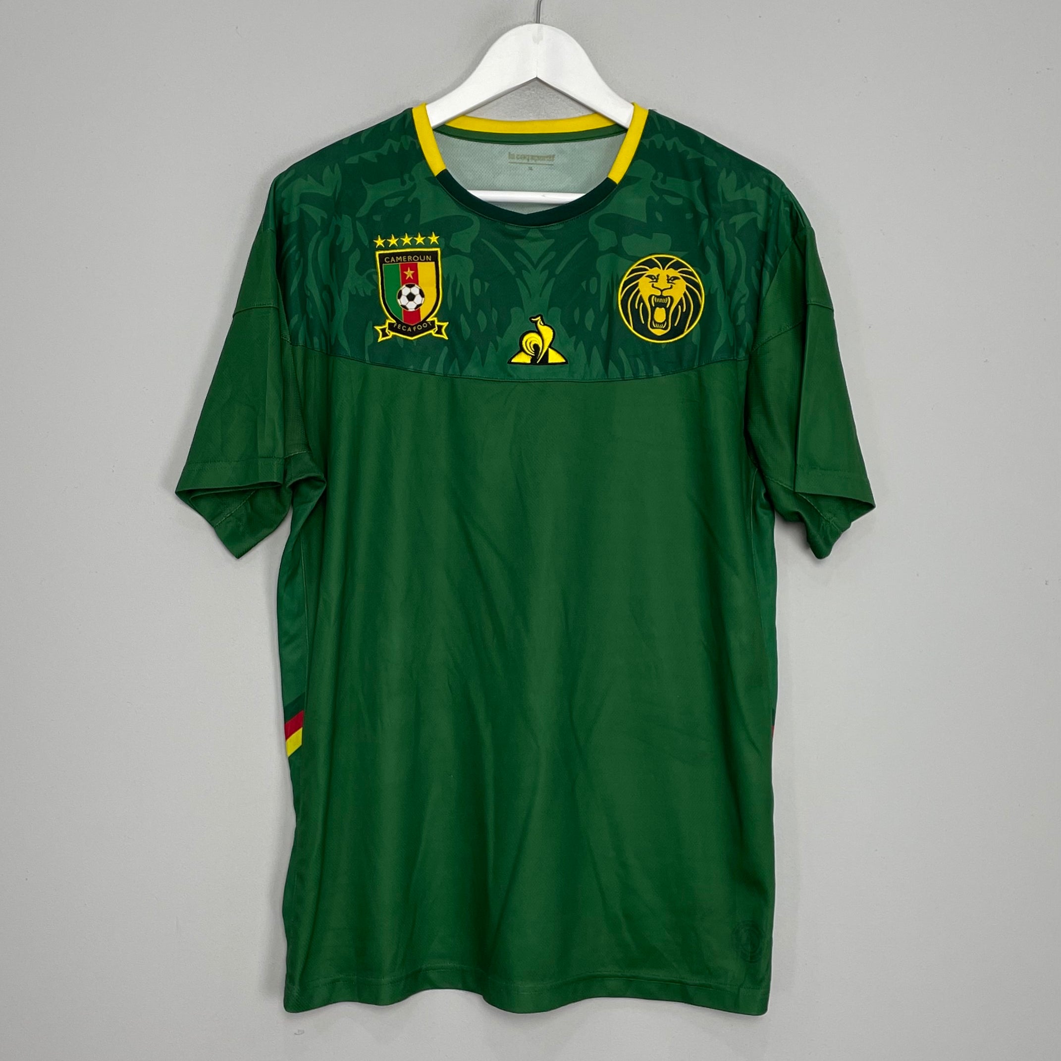 Shop 2019/20 CAMEROON HOME SHIRT (XL) LE COQ, classic football shirts, vintage football shirts & retro soccer jerseys at Cult Kits