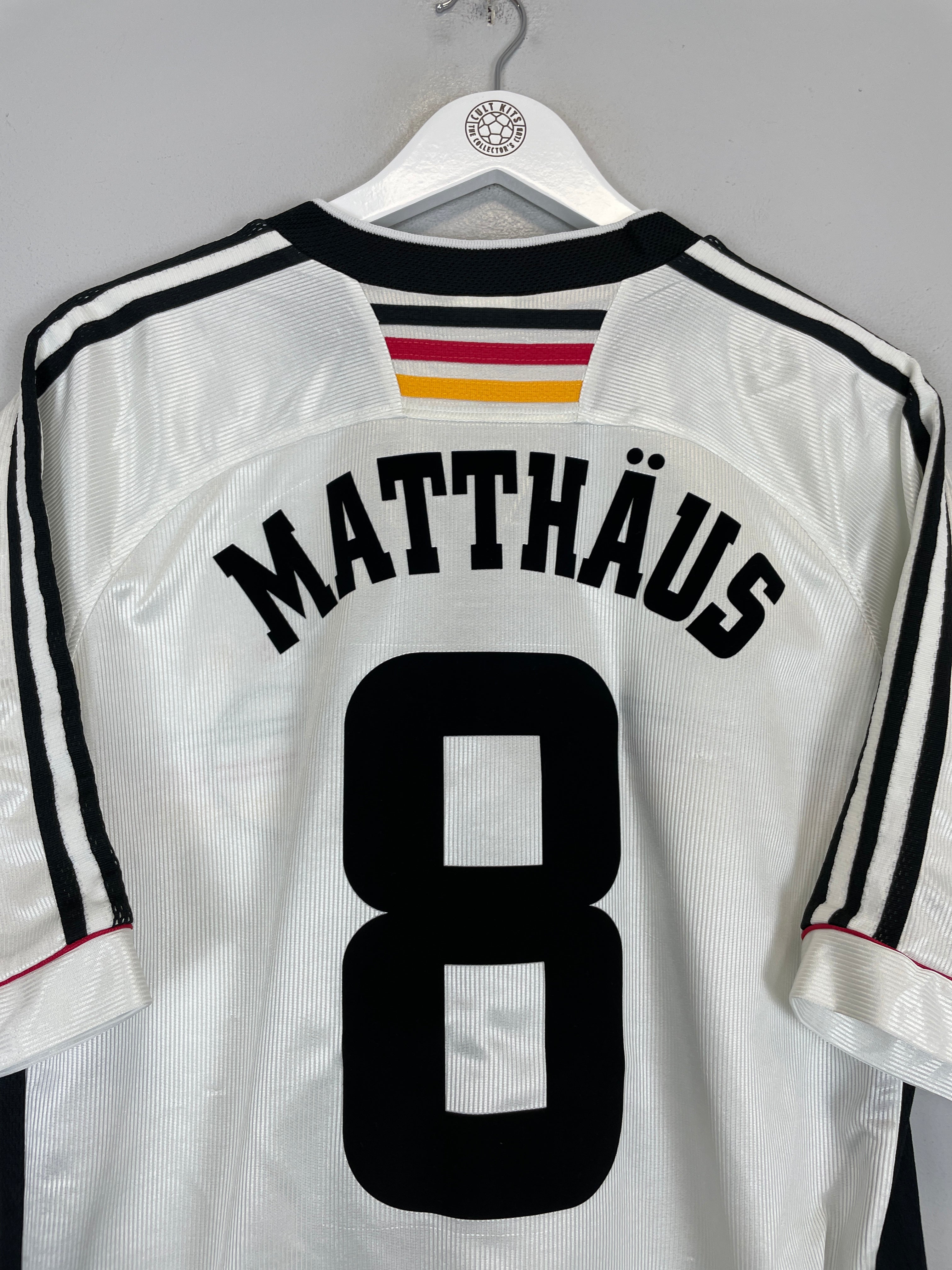 Shop 1998/00 GERMANY MATTHAUS #8 HOME SHIRT (L) ADIDAS, classic football shirts, vintage football shirts & retro soccer jerseys at Cult Kits