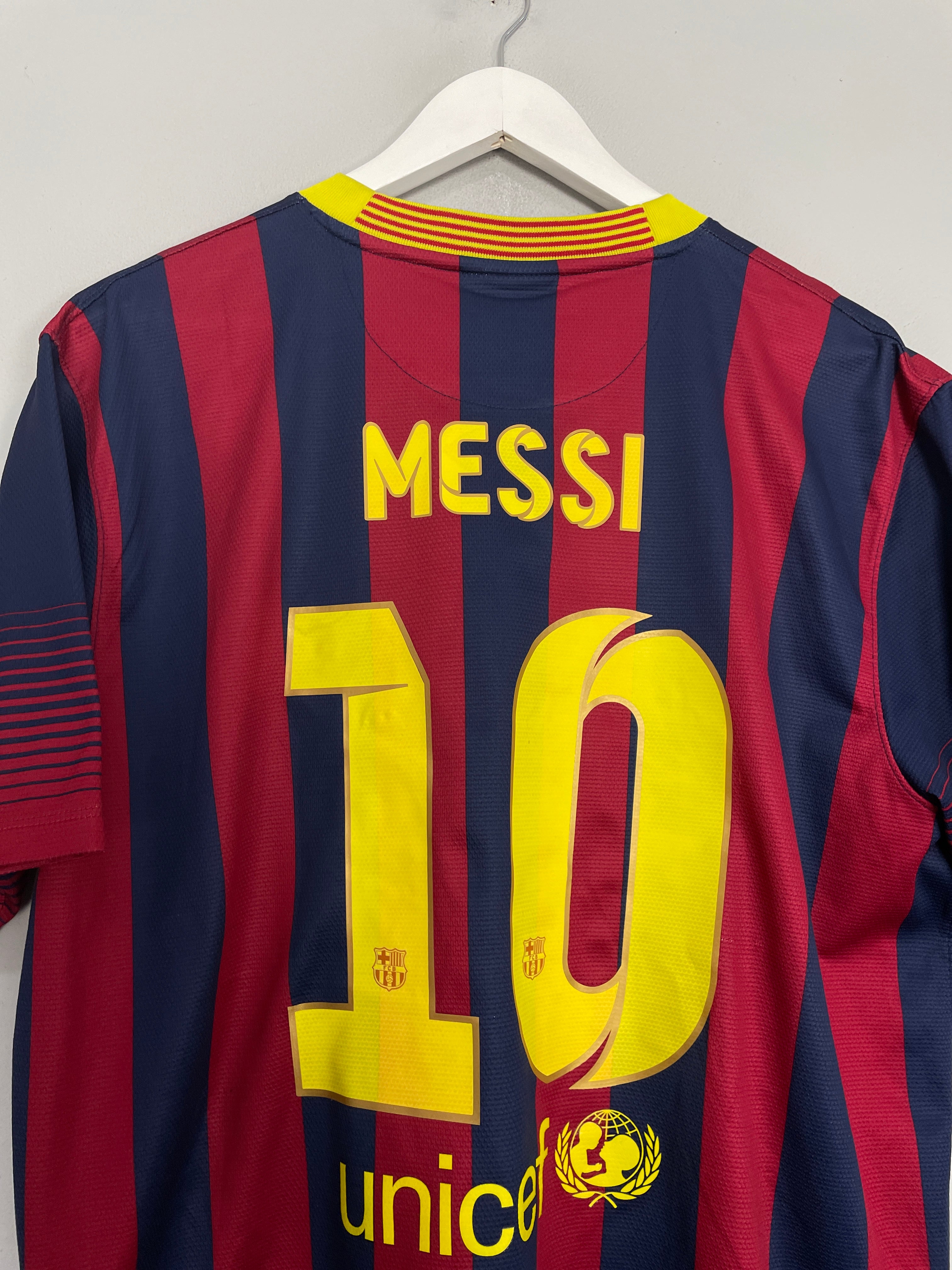 Shop 2013/14 BARCELONA MESSI #10 HOME SHIRT (XL) NIKE, classic football shirts, vintage football shirts & retro soccer jerseys at Cult Kits