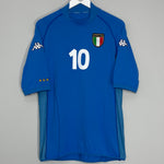 Shop 2002 ITALY DEL PIERO #10 HOME SHIRT (XL) KAPPA, classic football shirts, vintage football shirts & retro soccer jerseys at Cult Kits