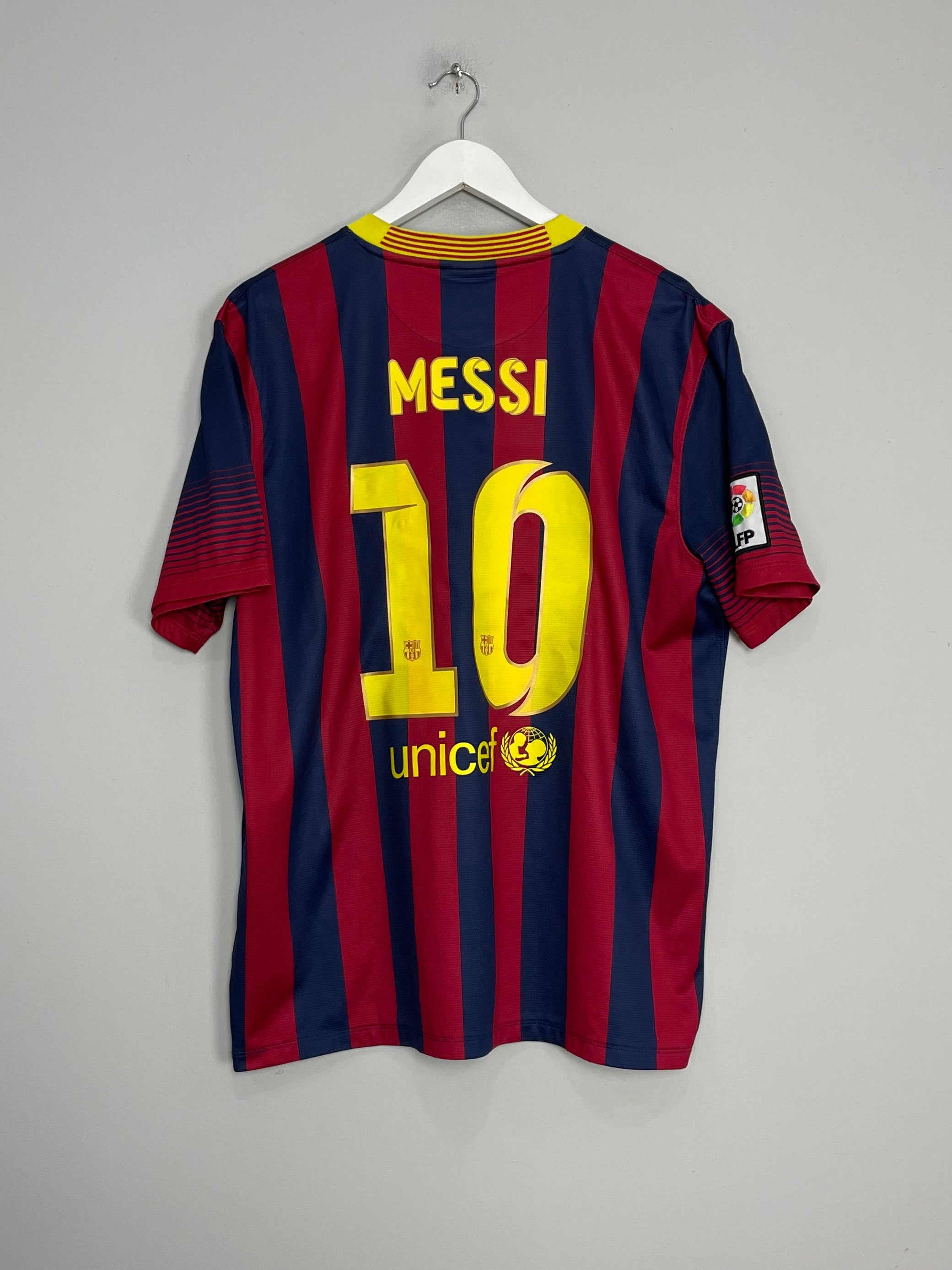 Shop 2013/14 BARCELONA MESSI #10 HOME SHIRT (XL) NIKE, classic football shirts, vintage football shirts & retro soccer jerseys at Cult Kits