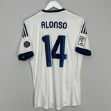 Shop 2012/13 REAL MADRID ALONSO #14 HOME SHIRT (M) ADIDAS, classic football shirts, vintage football shirts & retro soccer jerseys at Cult Kits