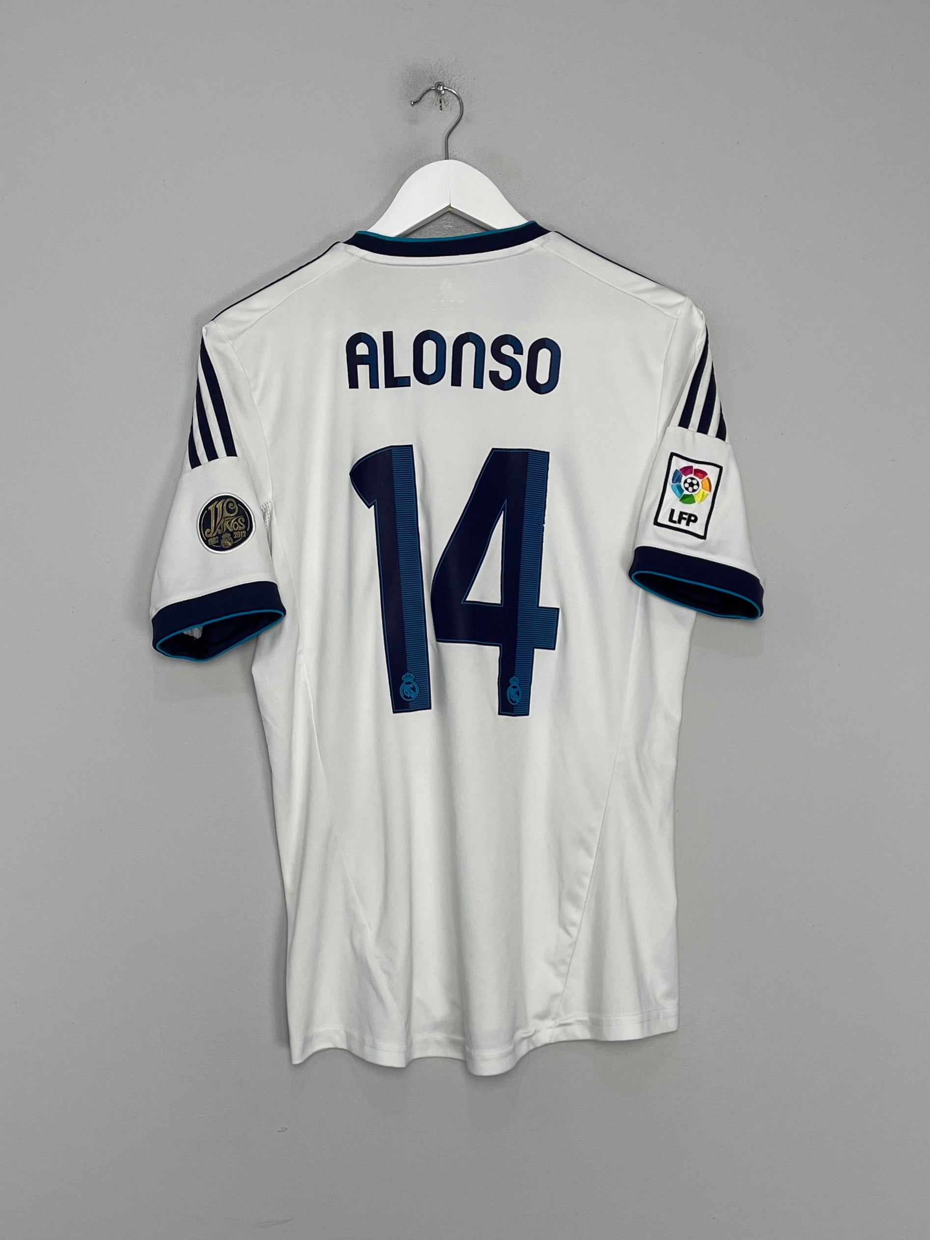Shop 2012/13 REAL MADRID ALONSO #14 HOME SHIRT (M) ADIDAS, classic football shirts, vintage football shirts & retro soccer jerseys at Cult Kits